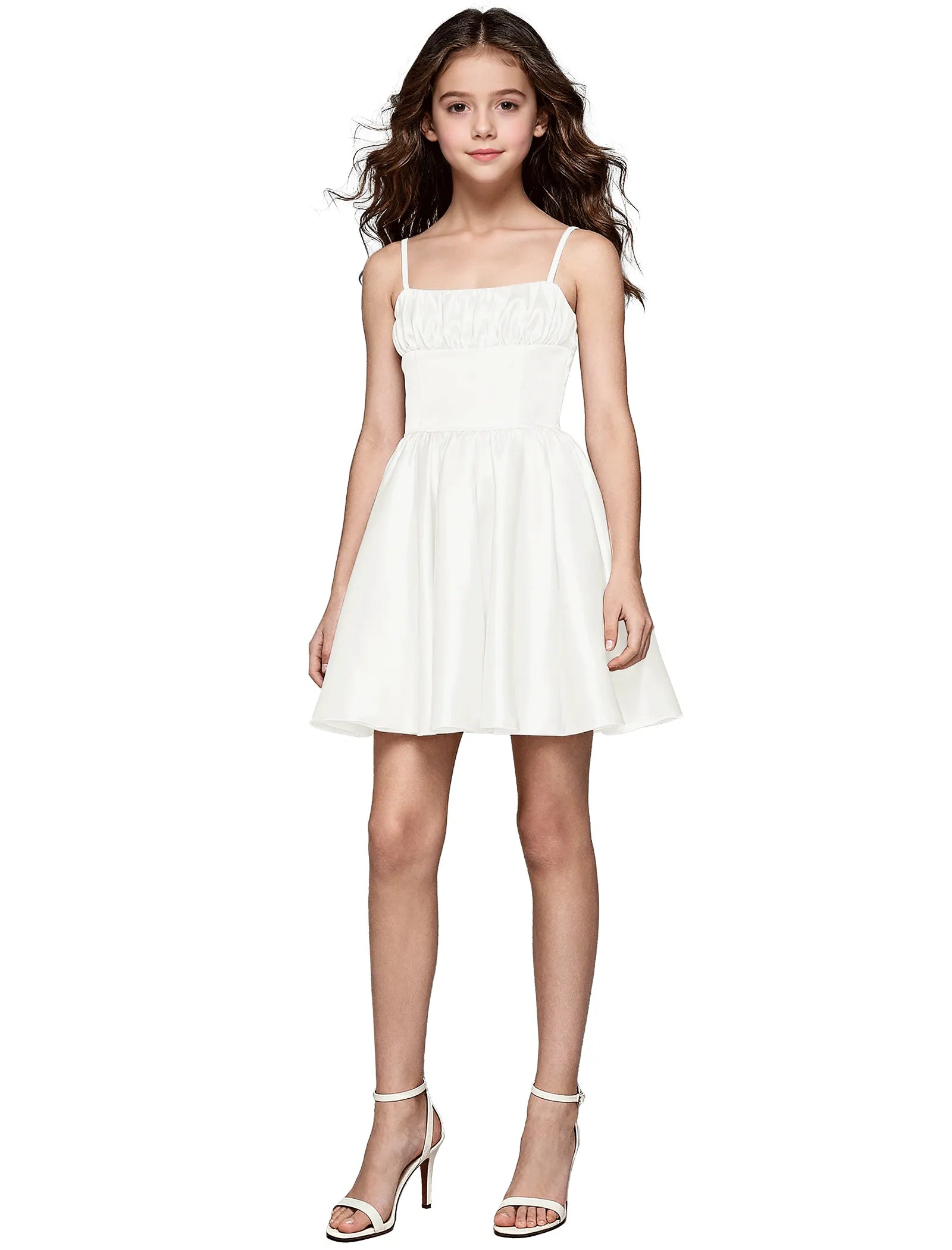 Youth A-Line Formal Dress with Bow