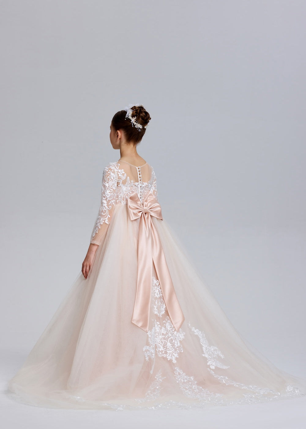 Romantic Bows A-Line Tulle Flower Girl Dress
