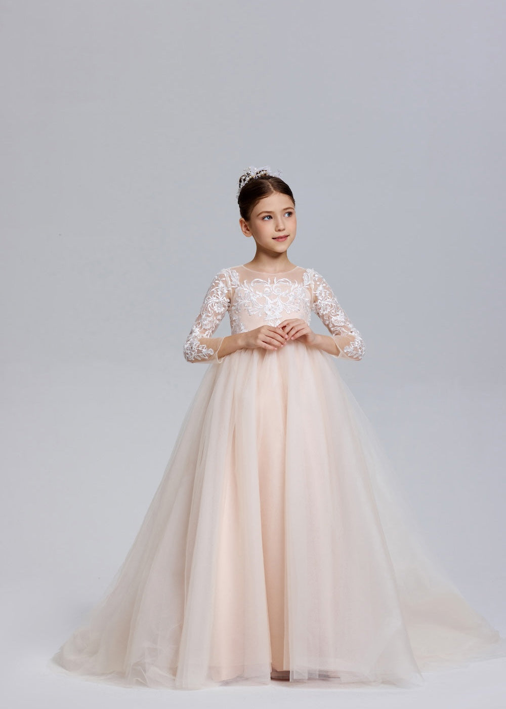 Romantic Bows A-Line Tulle Flower Girl Dress