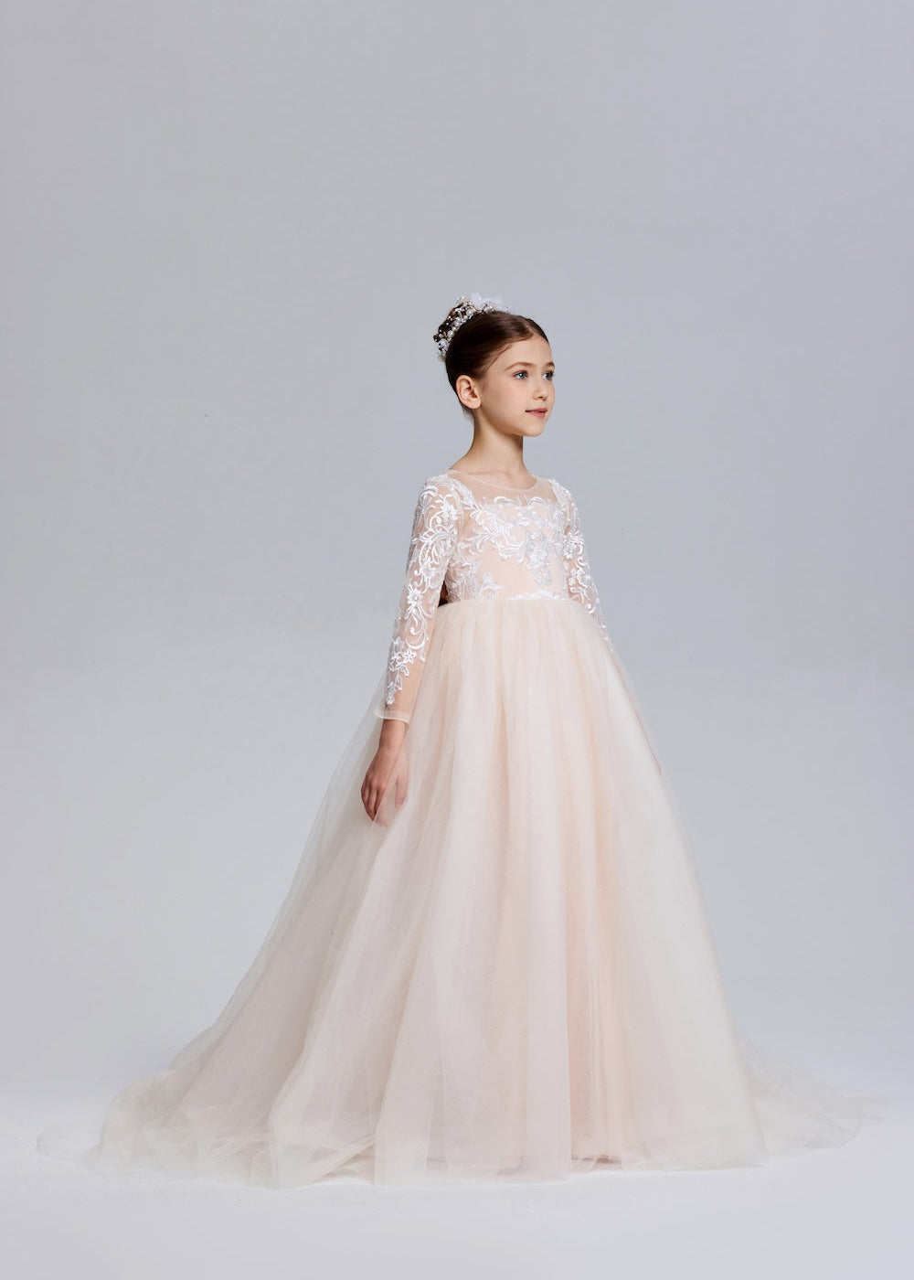 Romantic Bows A-Line Tulle Flower Girl Dress