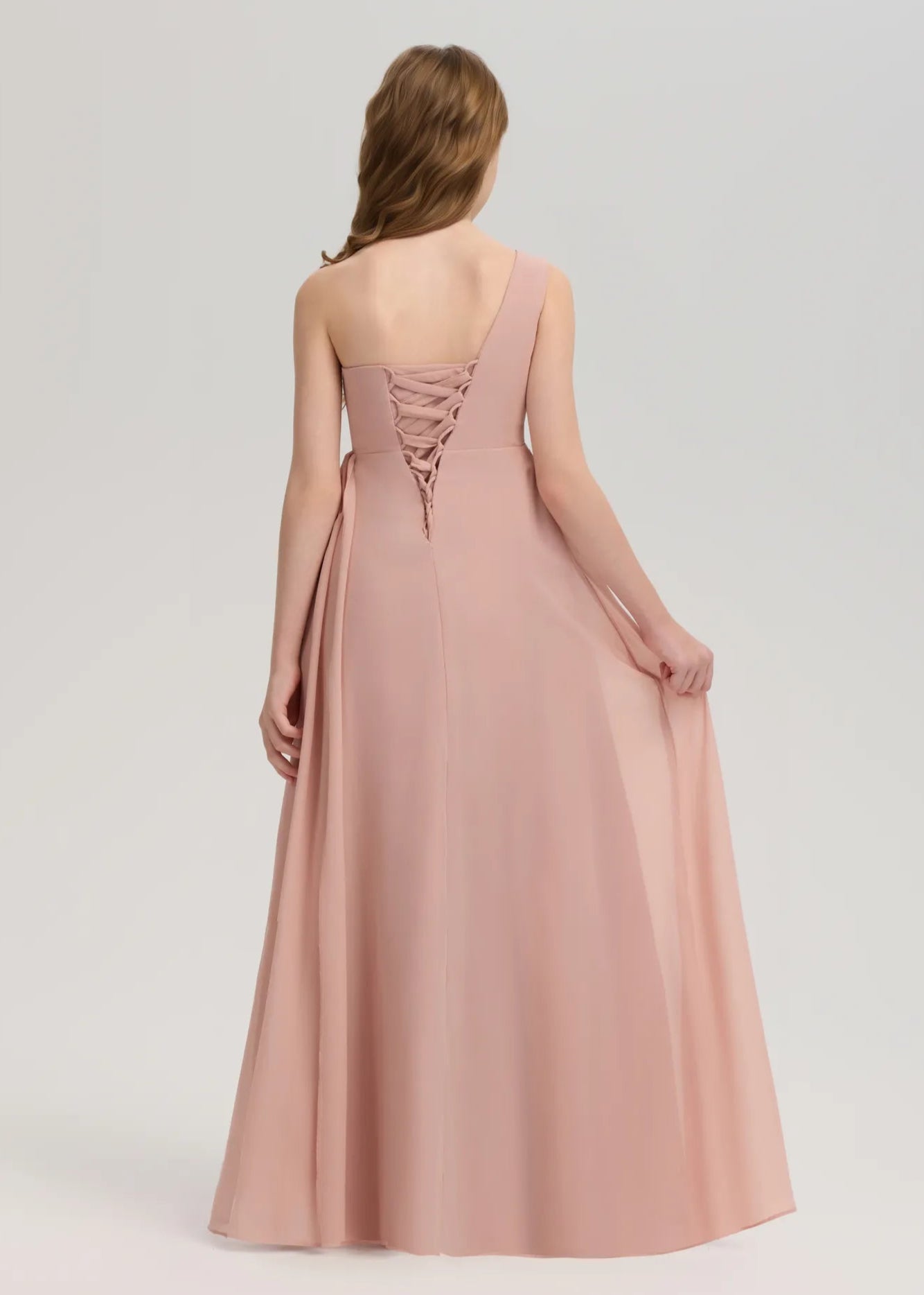 One-Shoulder Junior Bridesmaid Dress