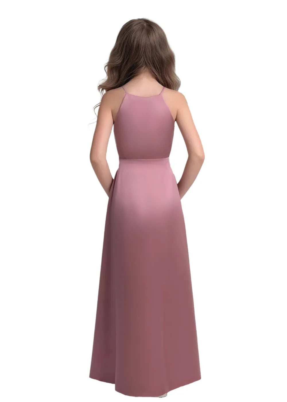 Satin Floor-Length Flower Girl Dress
