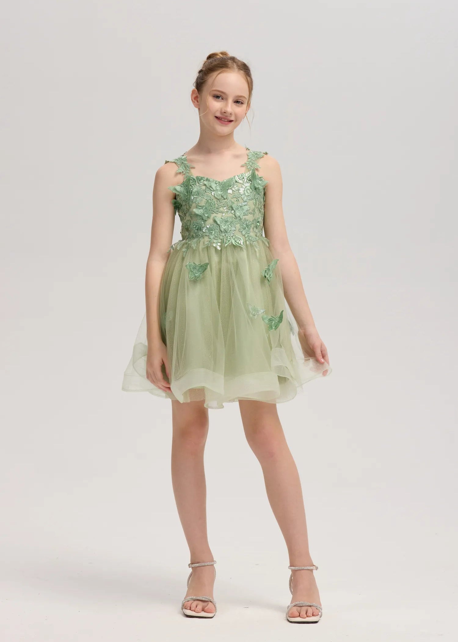Appliqué Tulle Dress