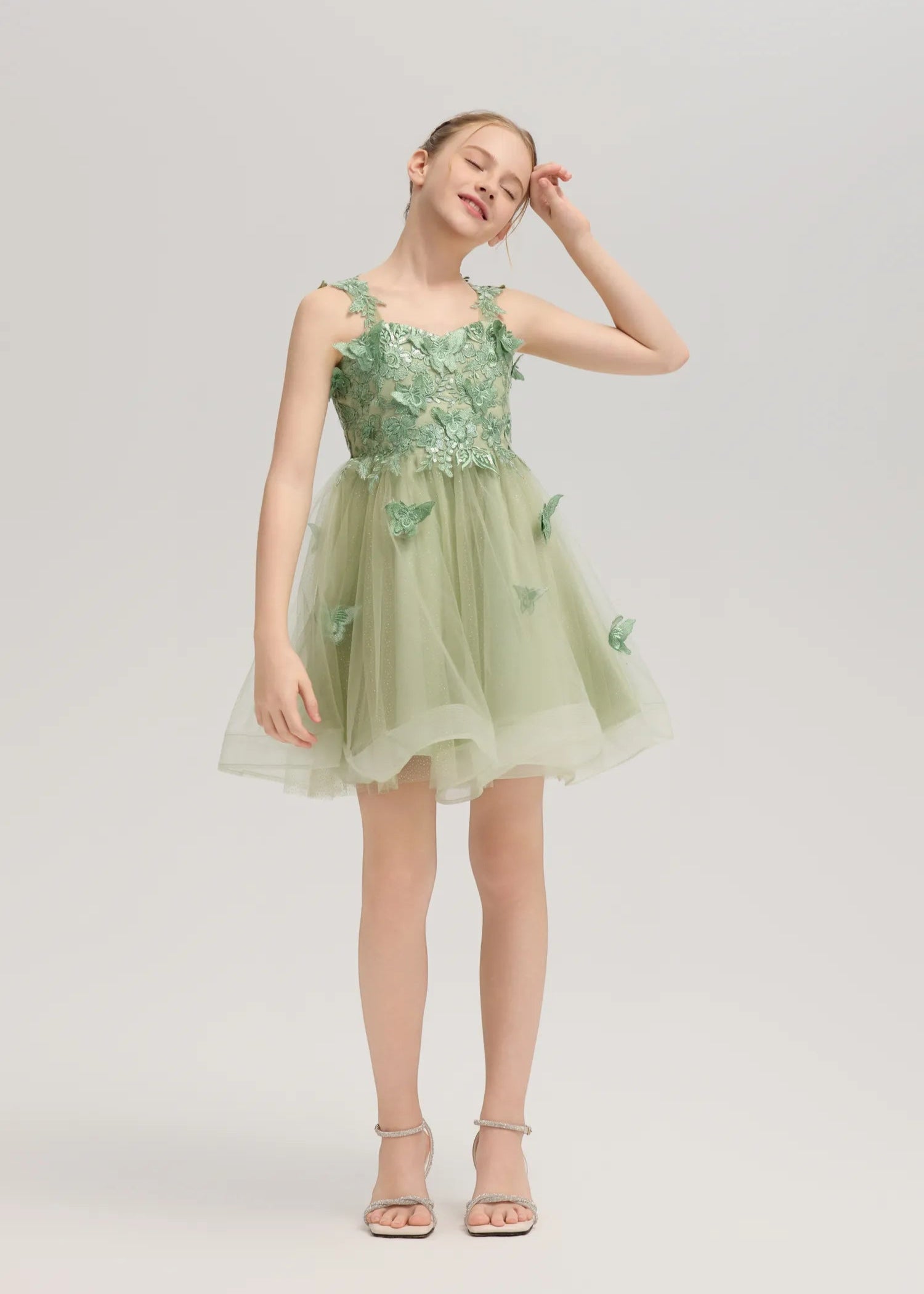 Appliqué Tulle Dress