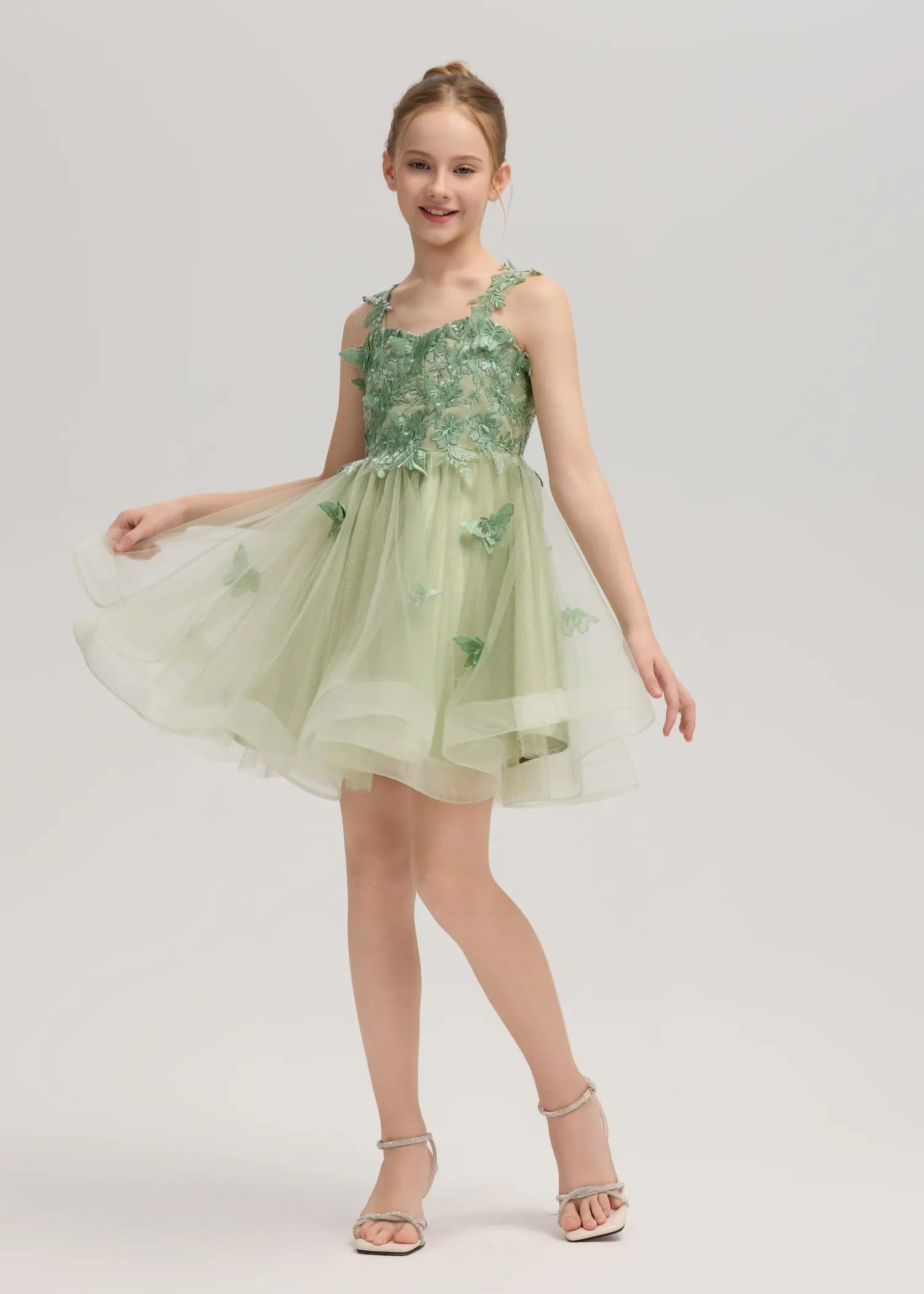 Appliqué Tulle Dress