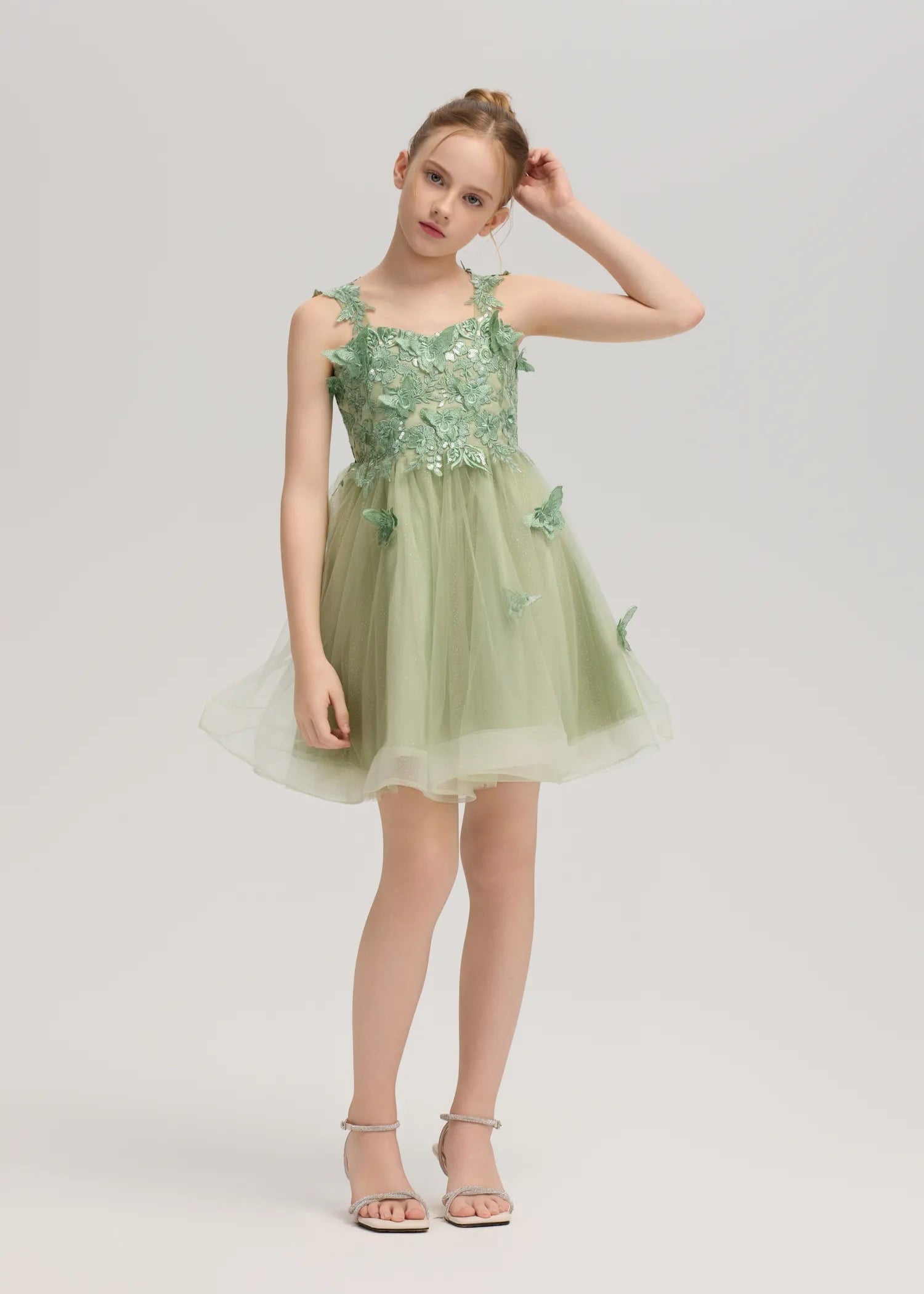 Appliqué Tulle Dress
