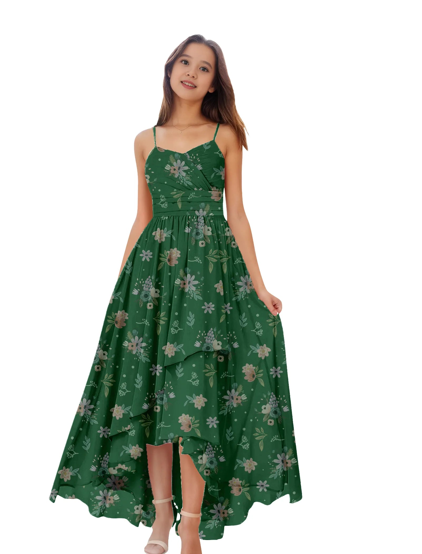 Vestido de princesa sin mangas de encaje