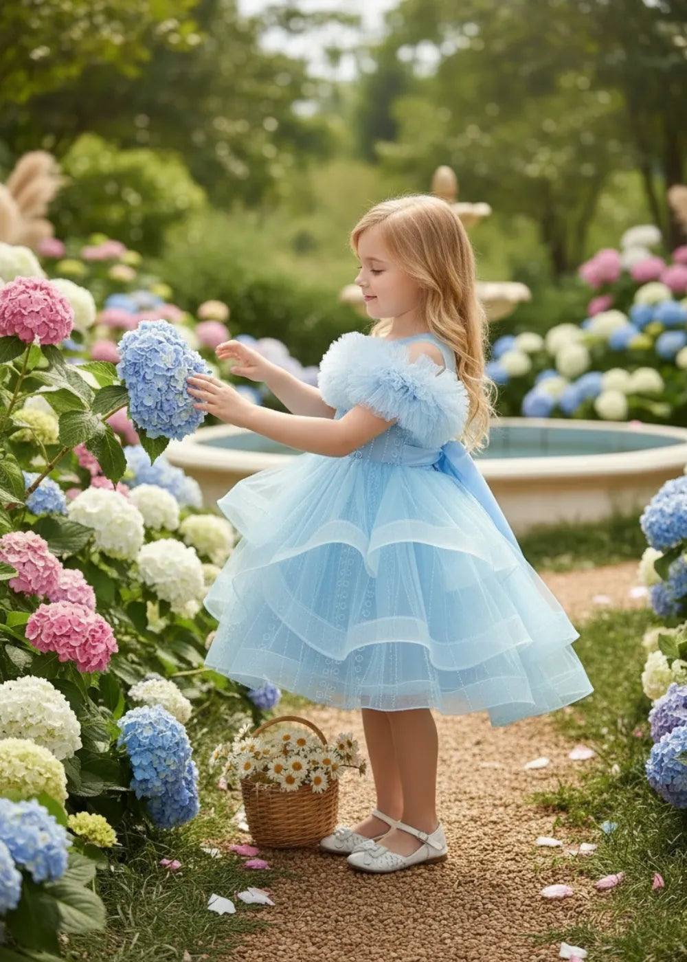 Garden Bloom Tiered Tulle Dress