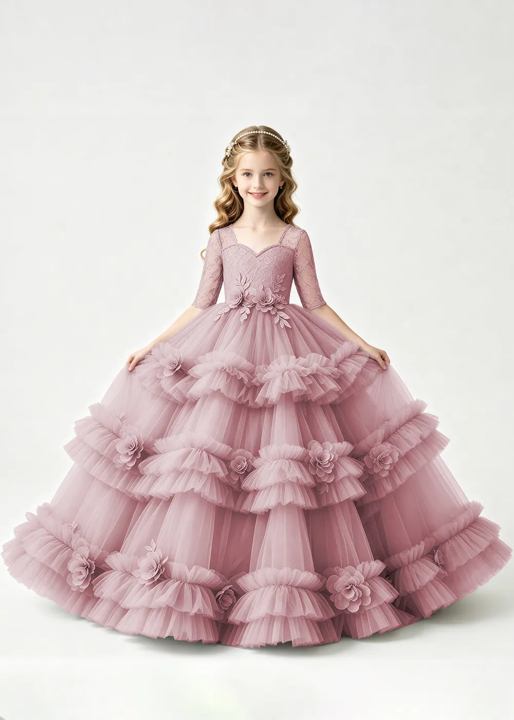 Spitzenkleid mit schulterfreiem Design