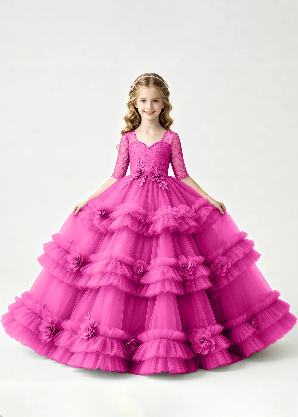 Spitzenkleid mit schulterfreiem Design