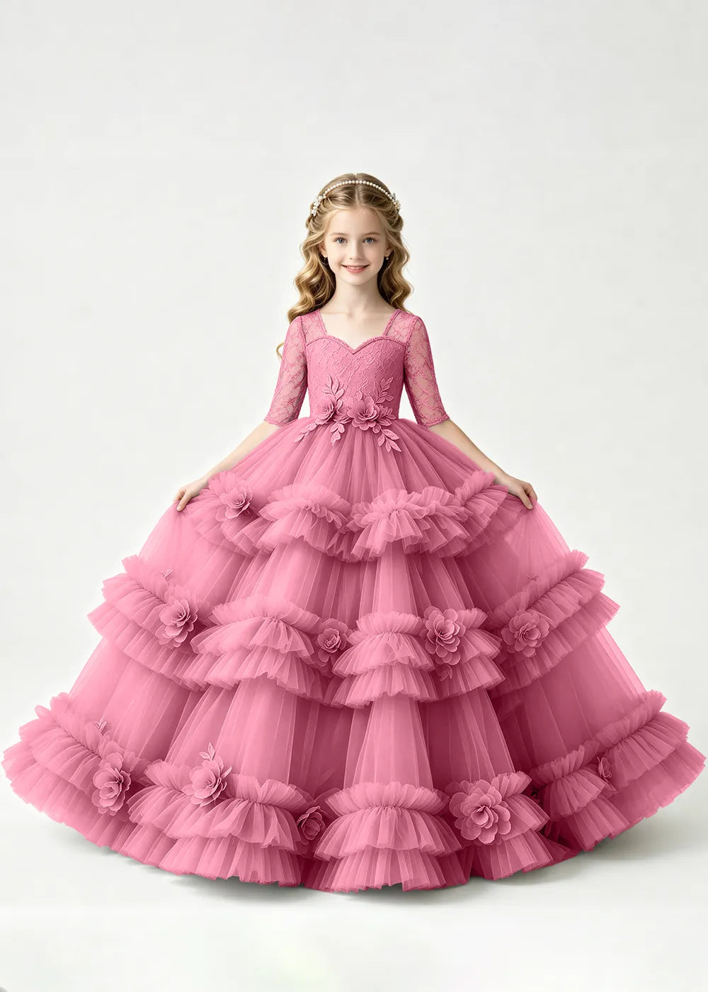 Spitzenkleid mit schulterfreiem Design
