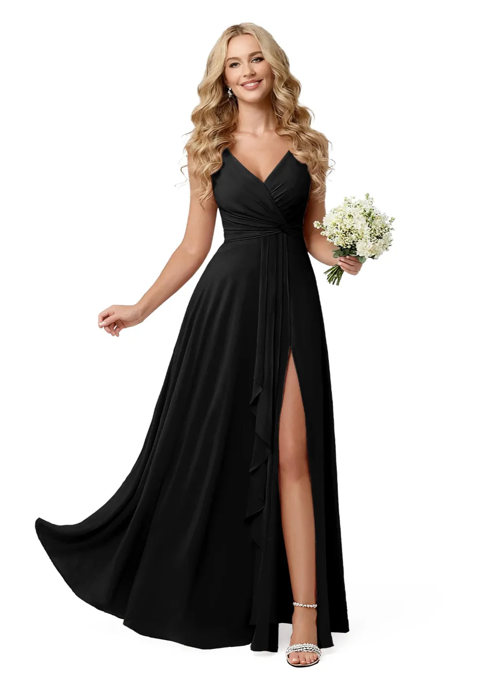 Elegant Bridesmaid Dress with Side Slit