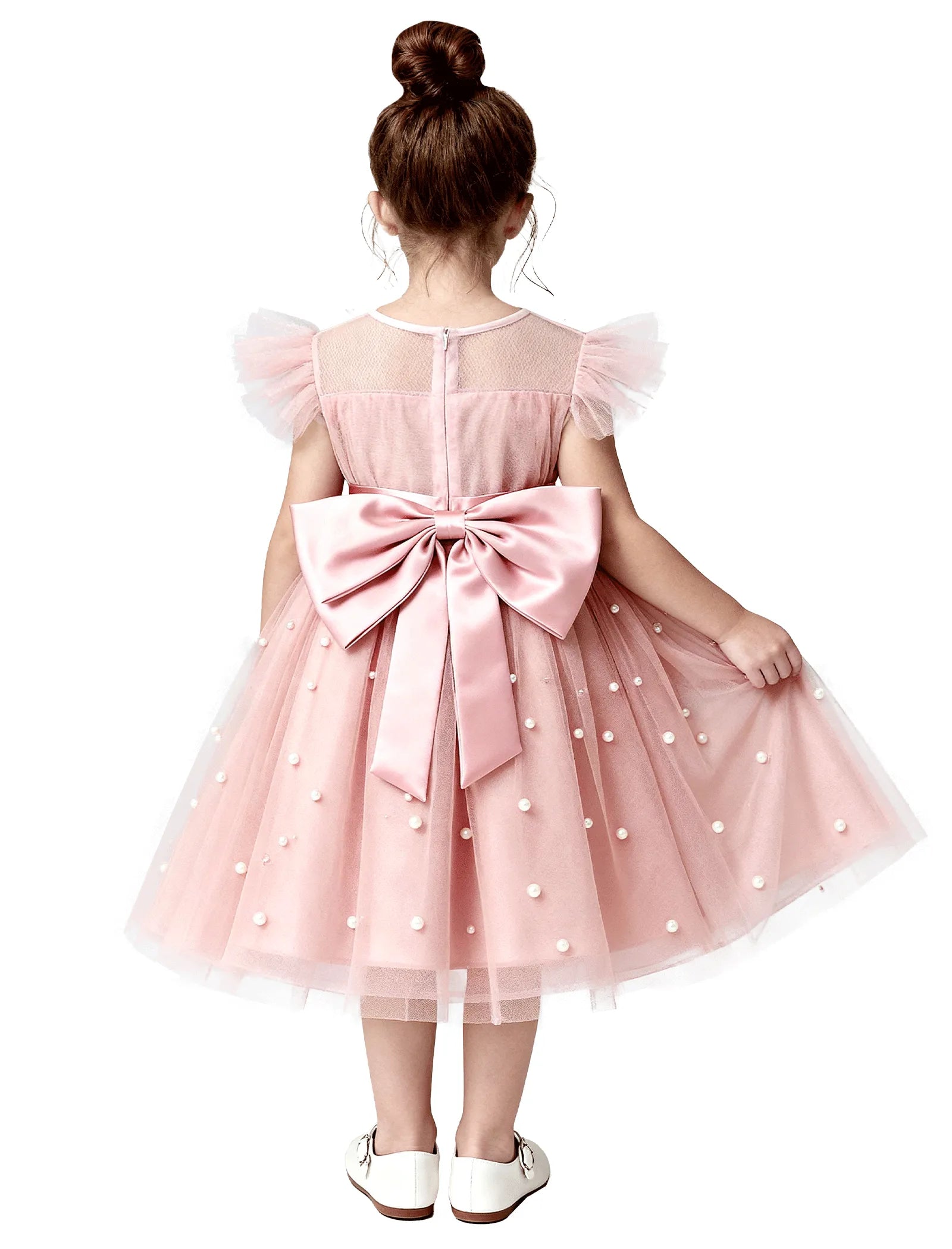 Pearl Tulle Princess Dress for Girls