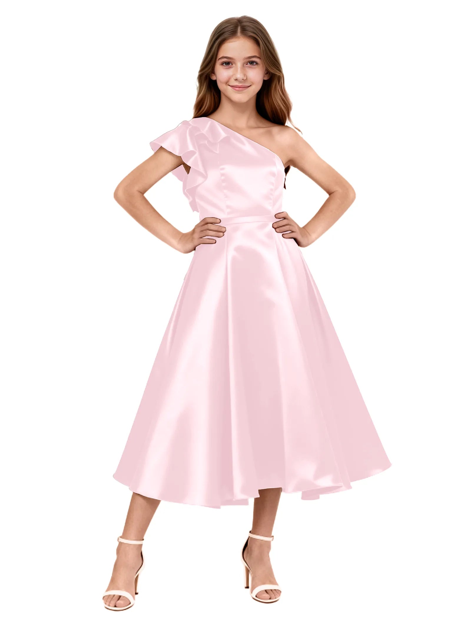 Vestido de princesa sin mangas de encaje
