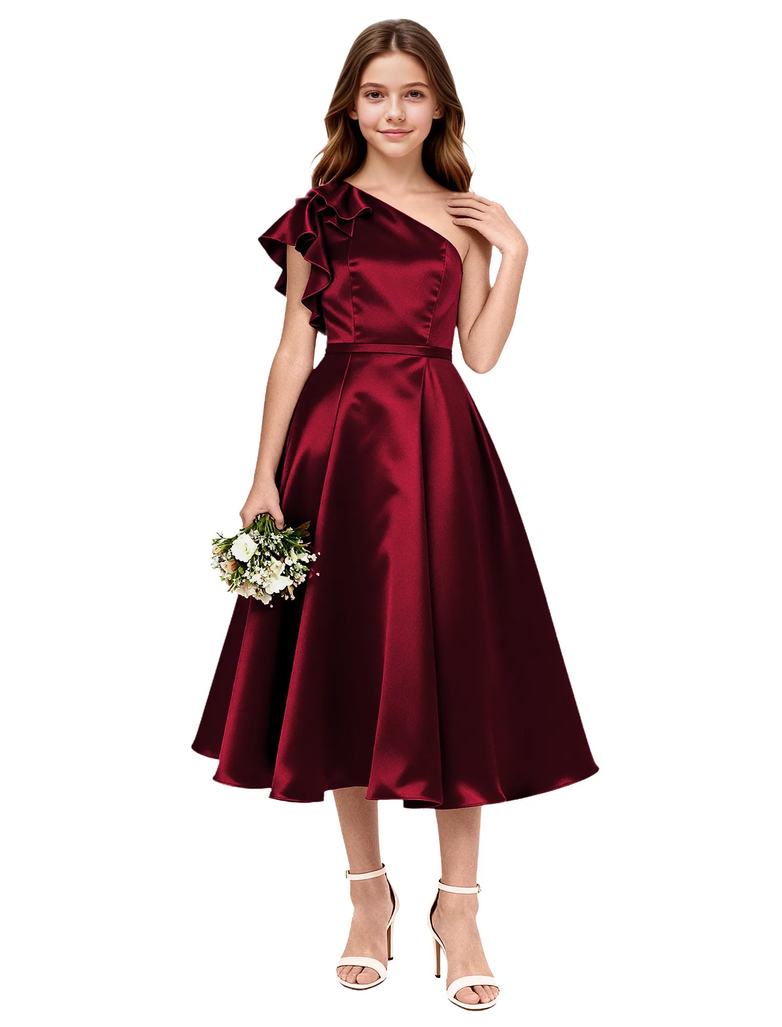 Vestido de princesa sin mangas de encaje