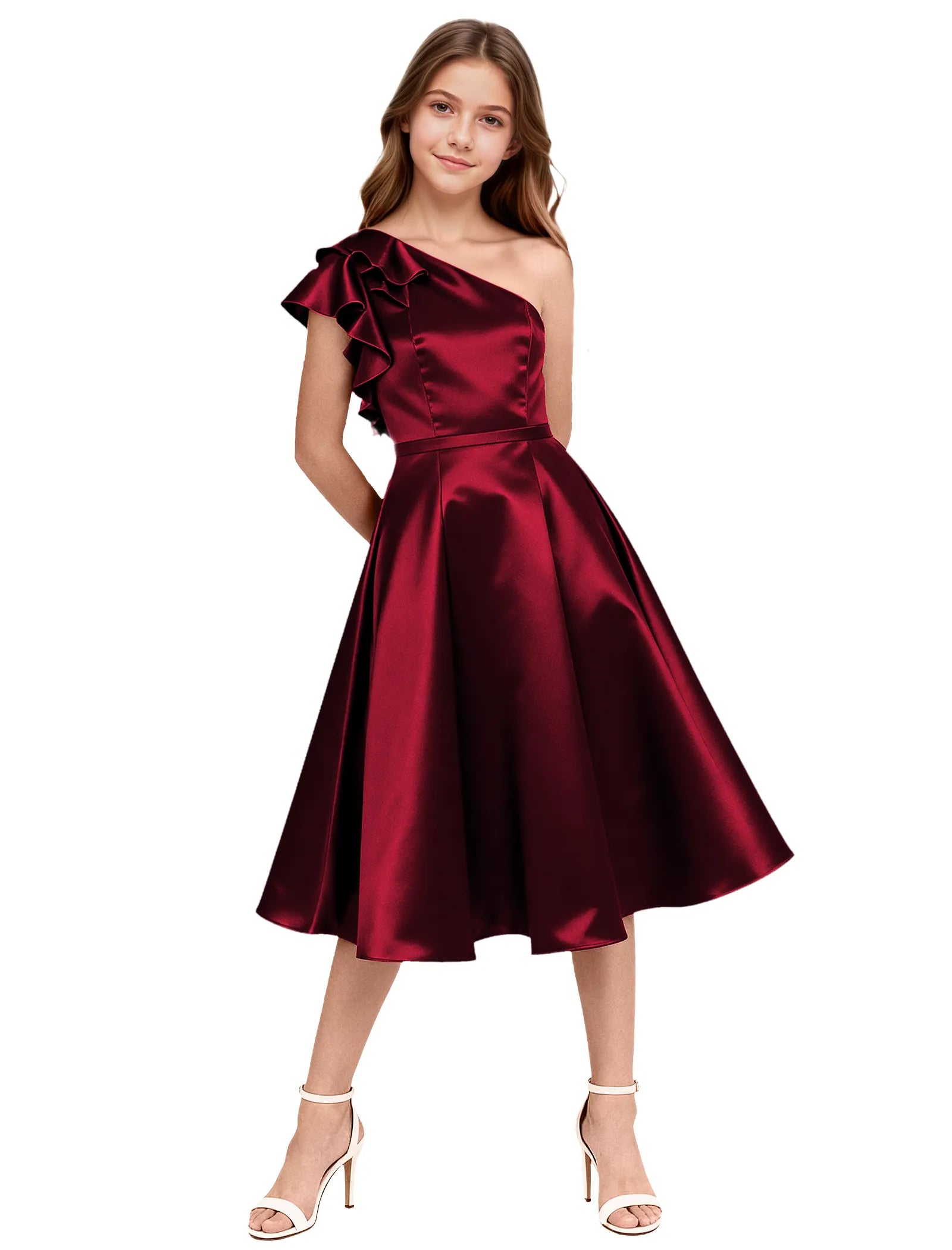 Vestido de princesa sin mangas de encaje