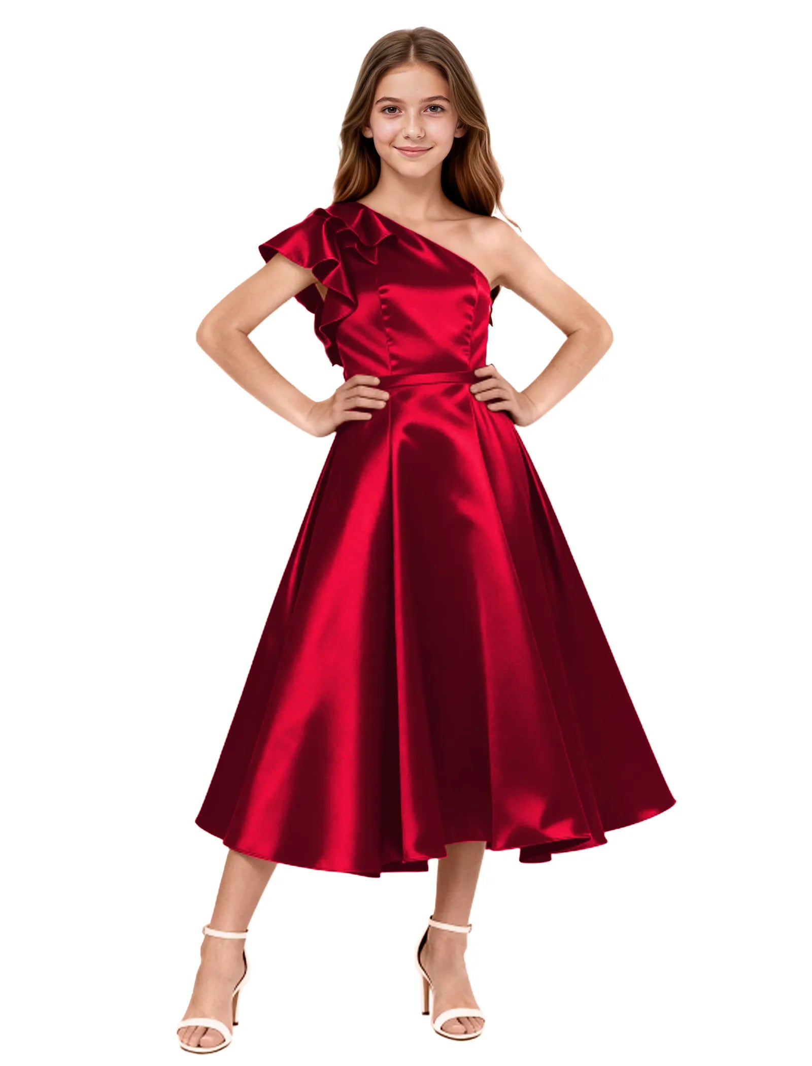 Vestido de princesa sin mangas de encaje