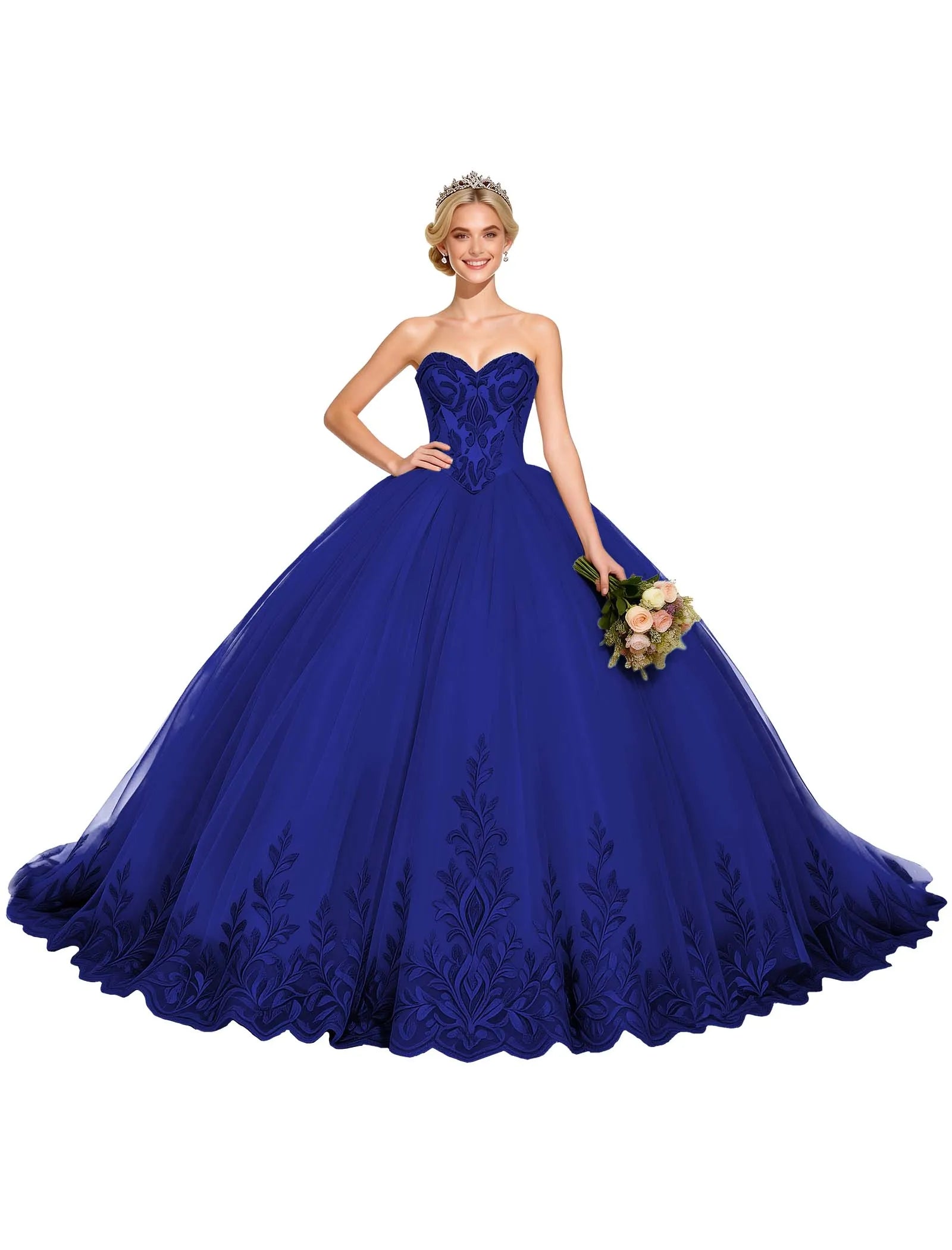 Arabella Strapless Embroidered Ball Gown