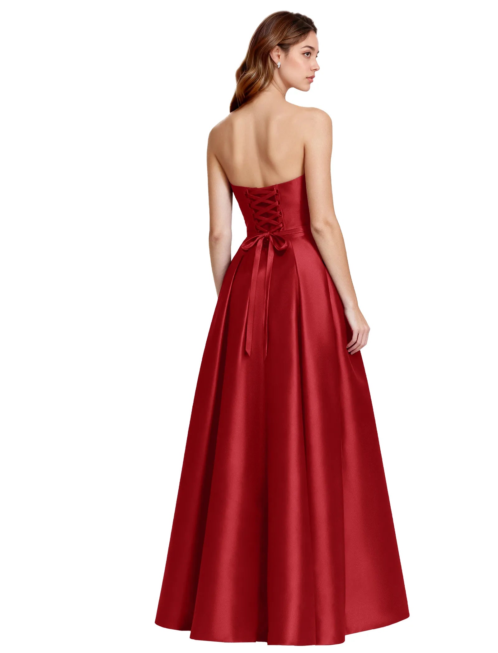 Elegant A Line Evening Gown with Corset Back