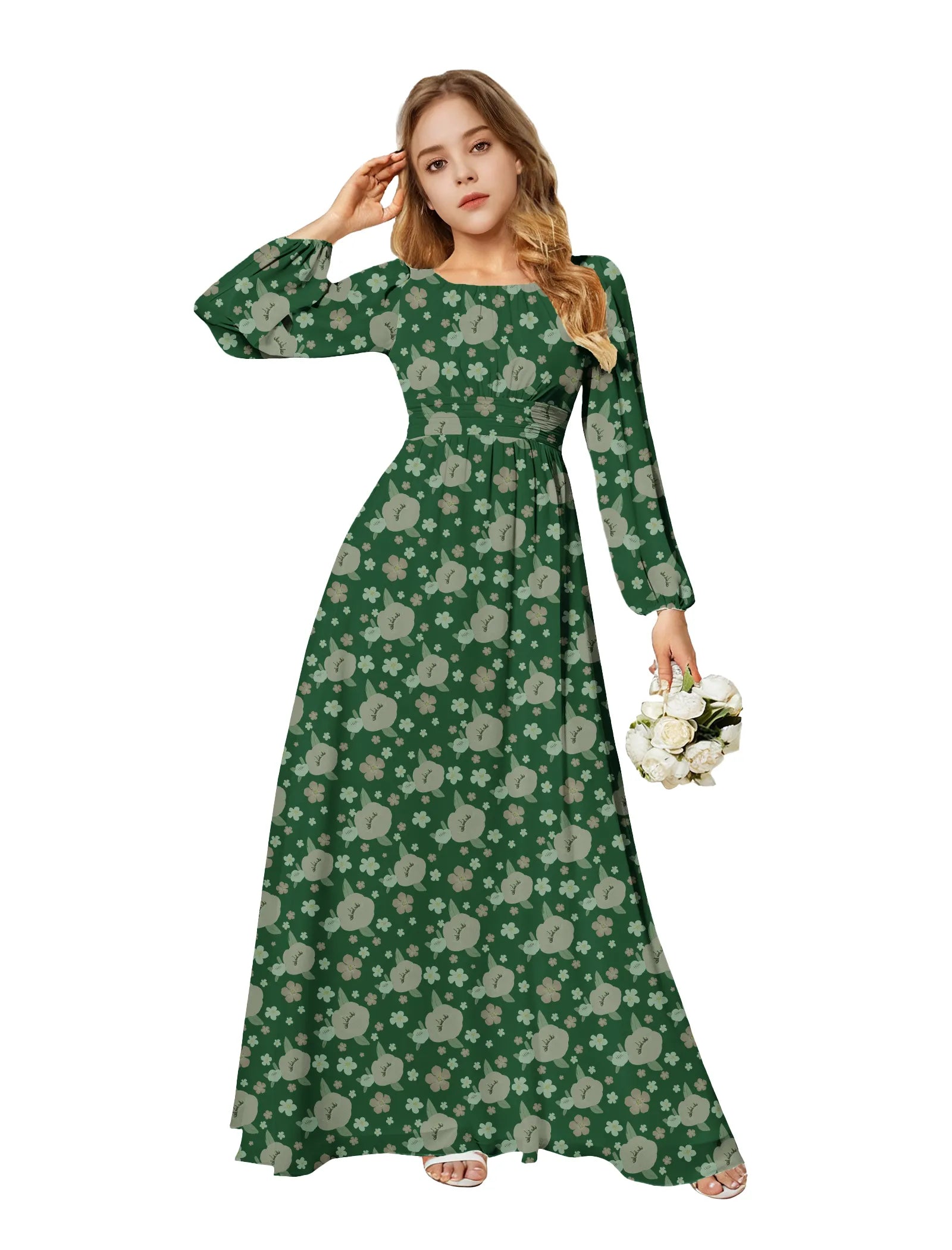 Vestido de princesa sin mangas de encaje