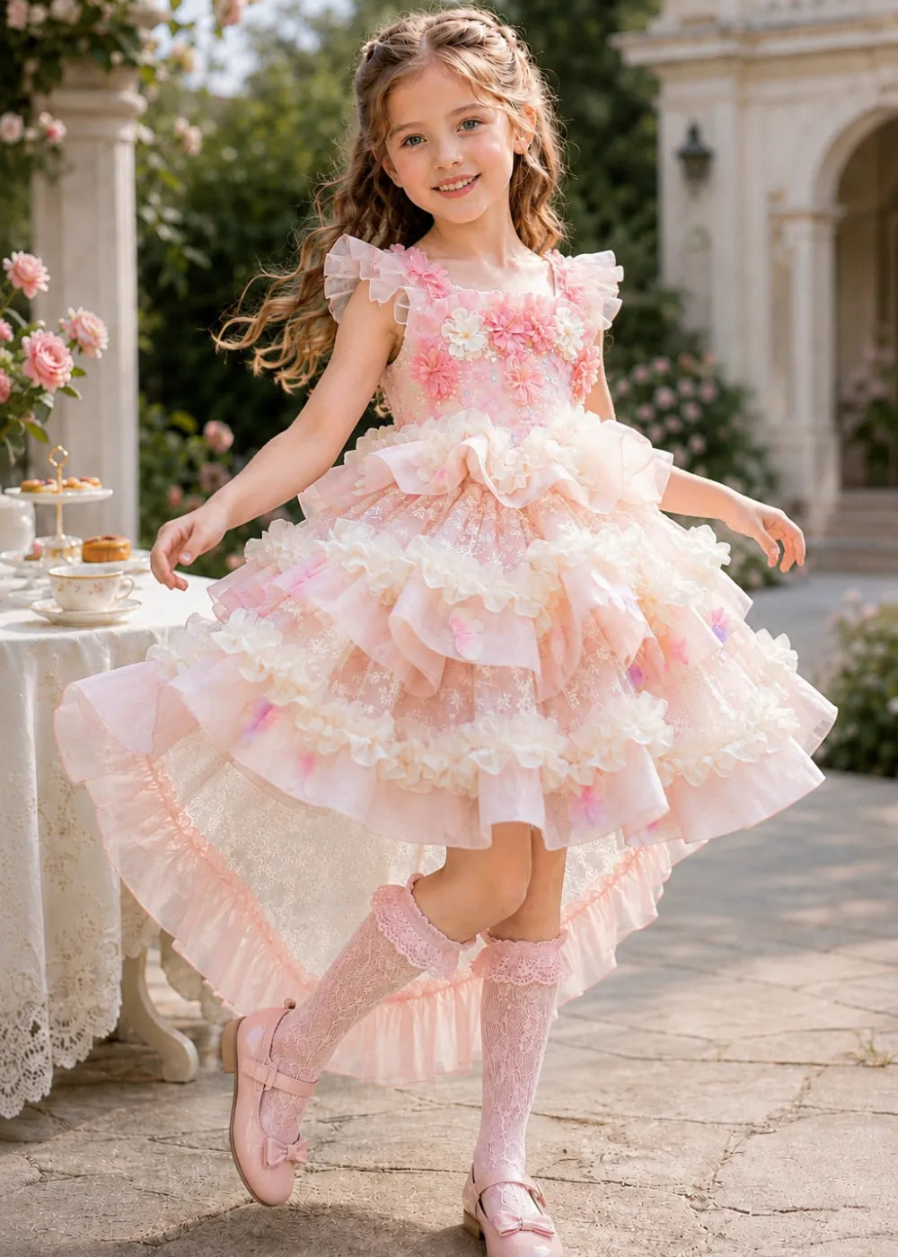 Spitzenkleid mit schulterfreiem Design