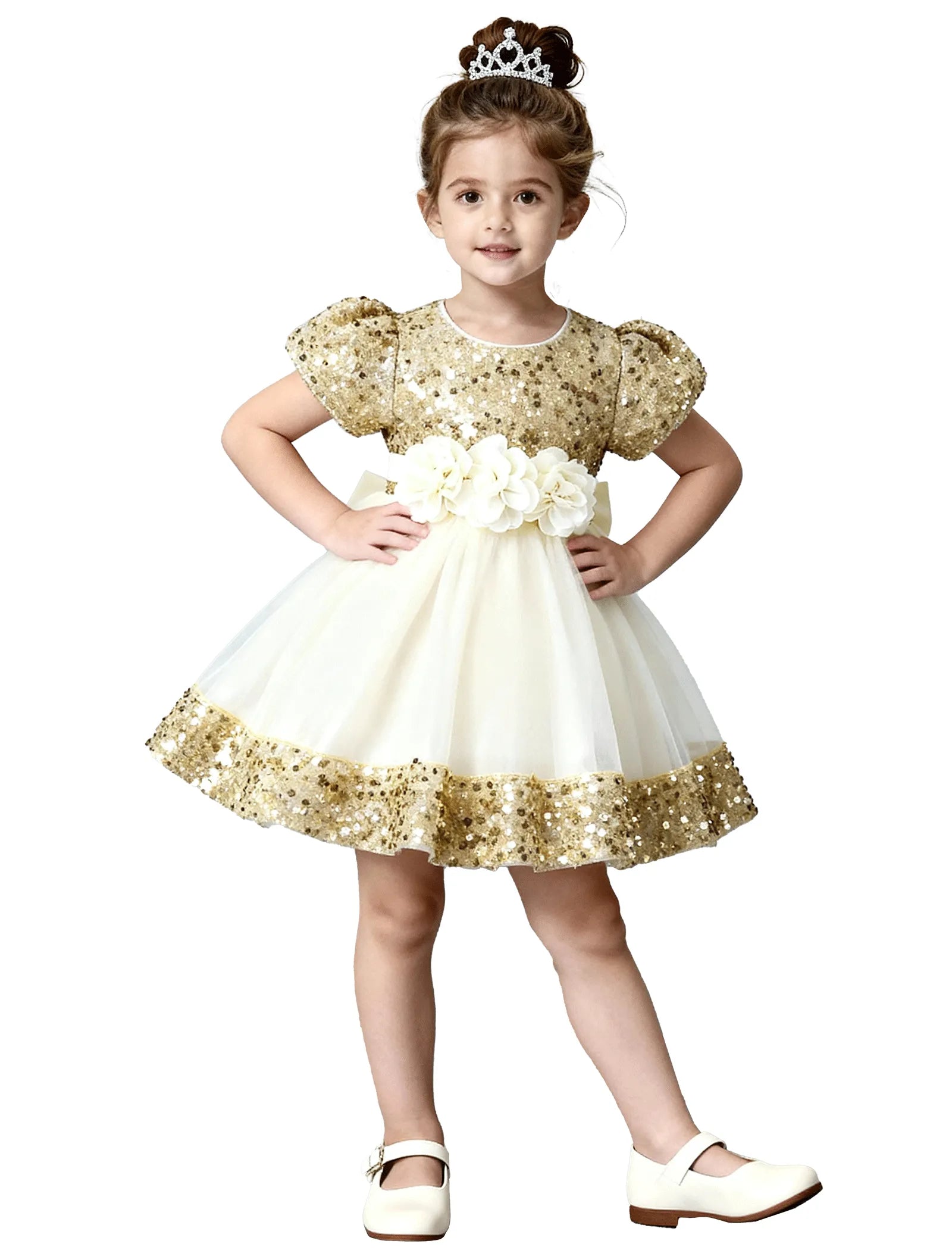 Sparkle Princess Tulle Flower Girl Dress
