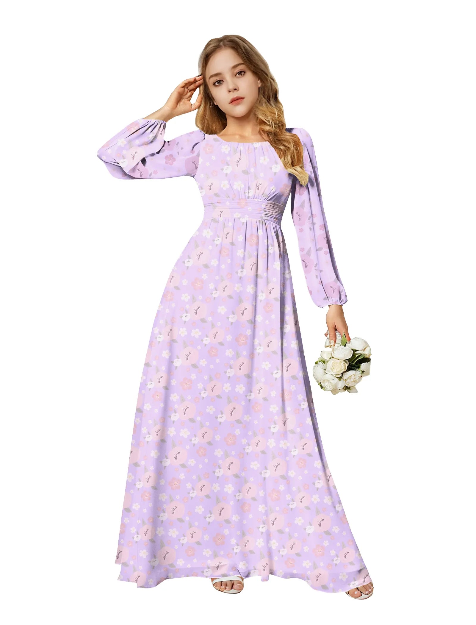 Vestido de princesa sin mangas de encaje