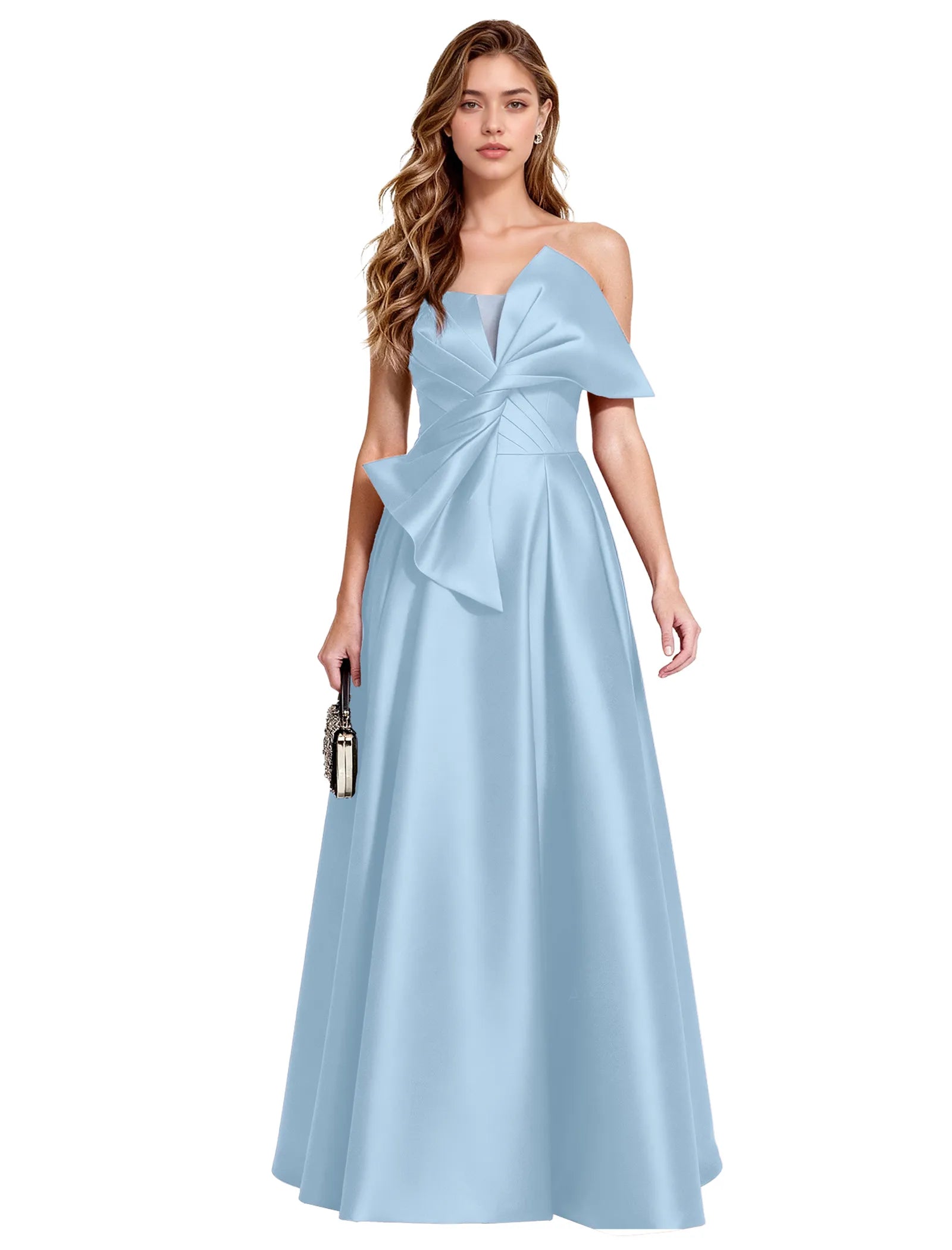 Elegant A Line Evening Gown with Corset Back