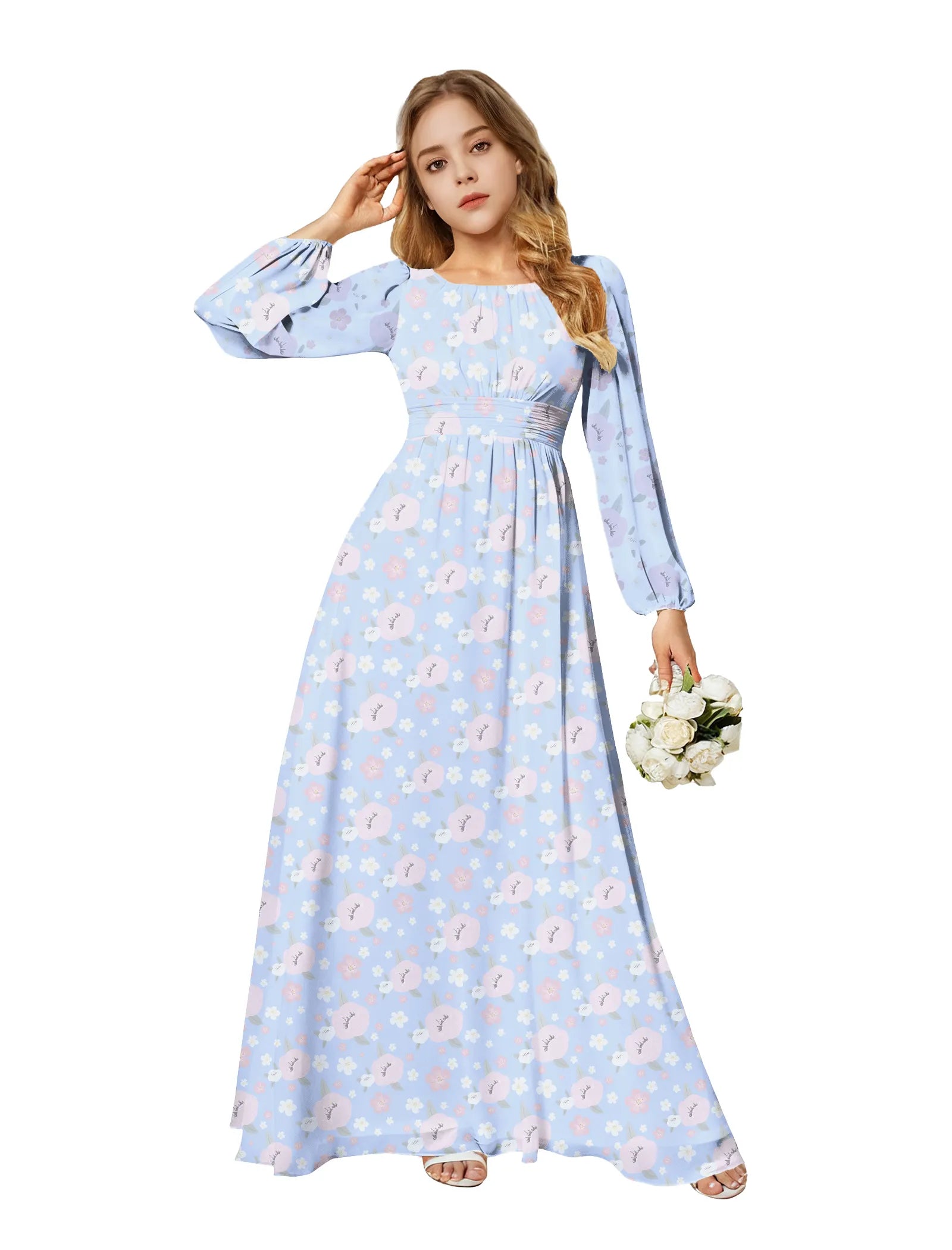 Vestido de princesa sin mangas de encaje
