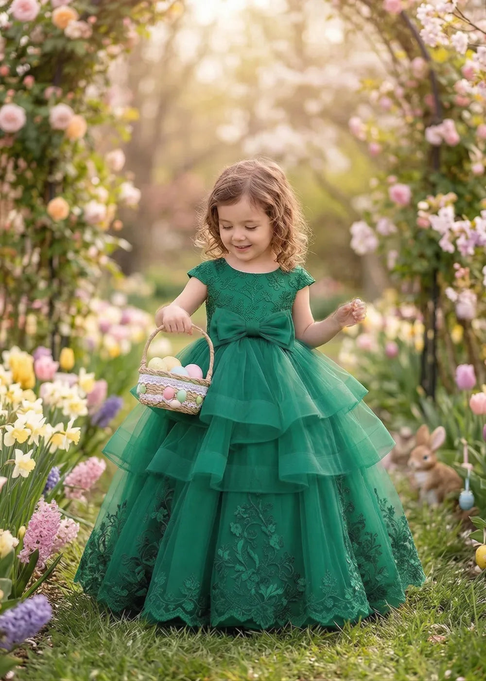 Vestido de princesa sin mangas de encaje