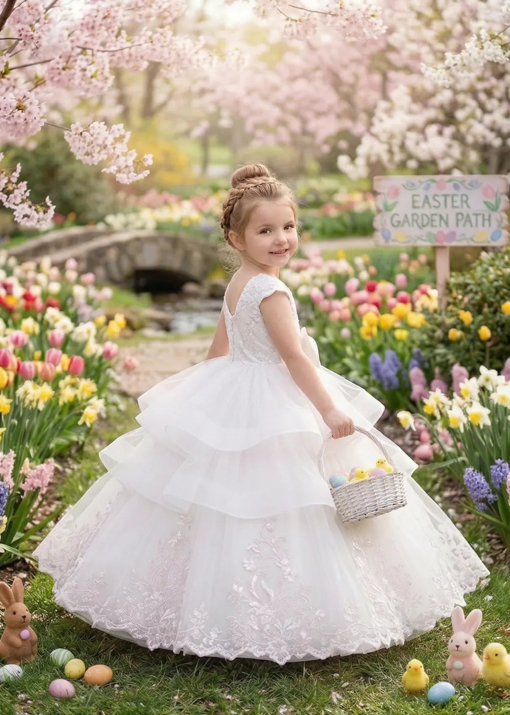 Vestido de princesa sin mangas de encaje