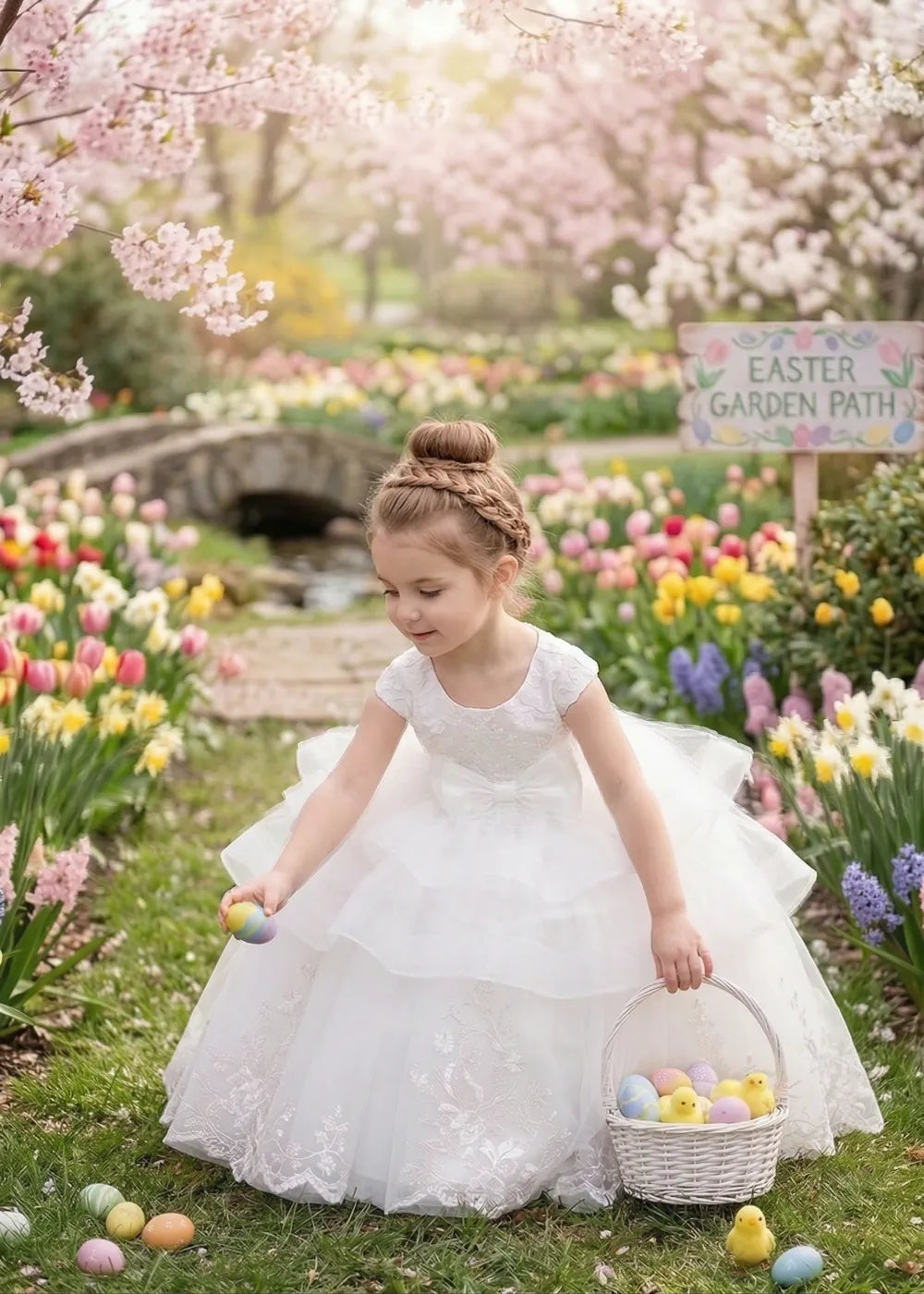 Vestido de princesa sin mangas de encaje
