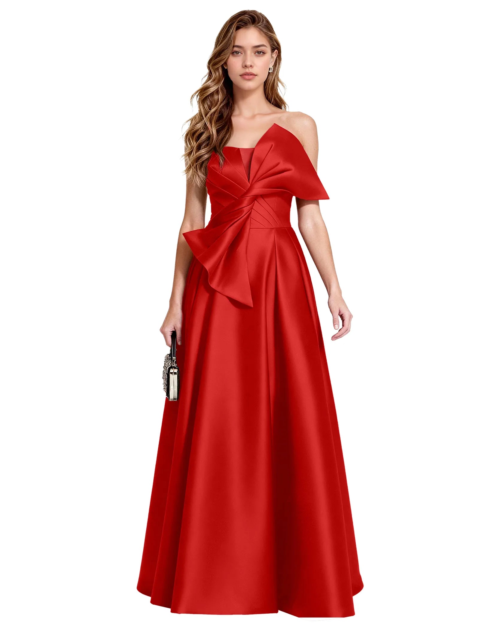 Elegant A Line Evening Gown with Corset Back