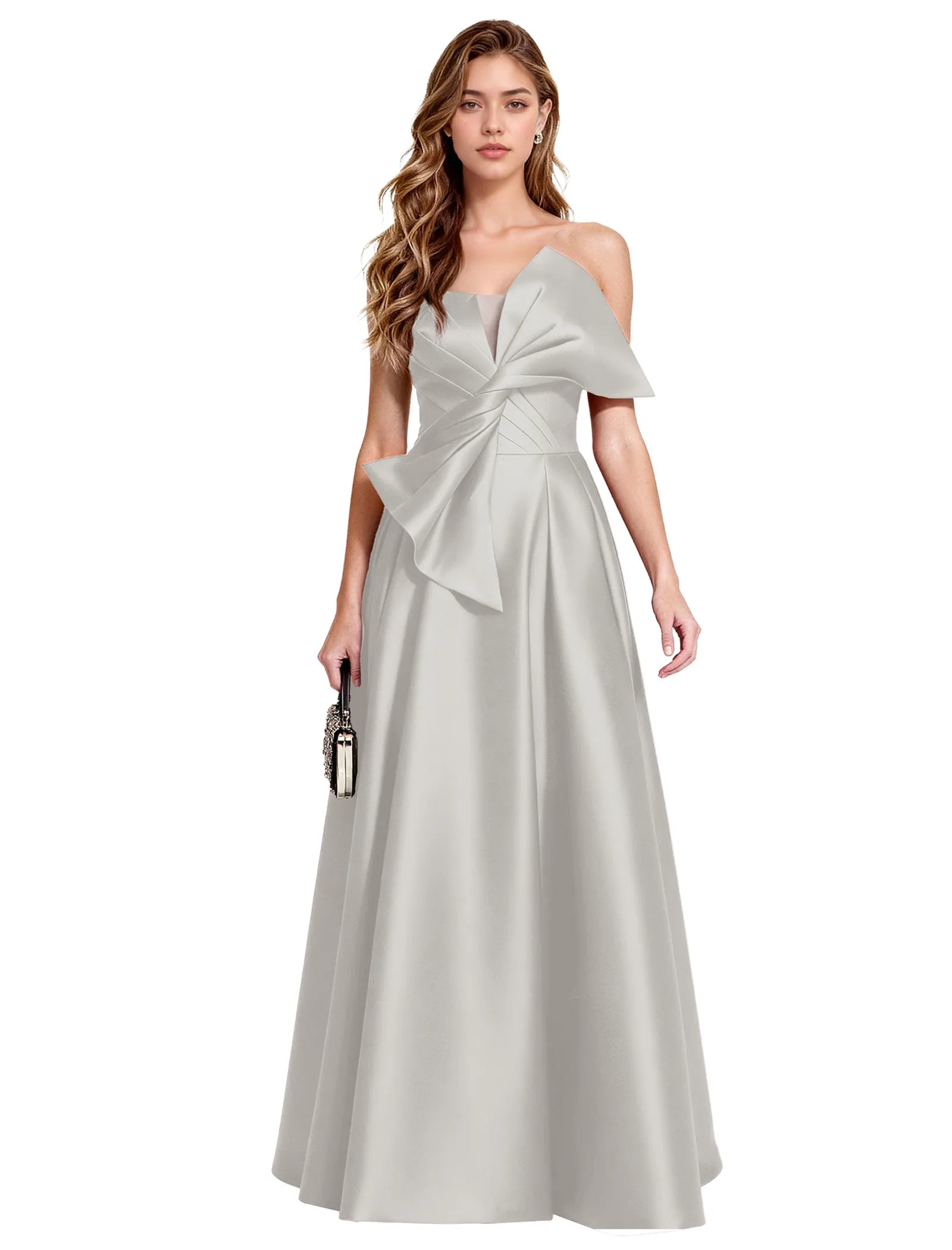 Elegant A Line Evening Gown with Corset Back