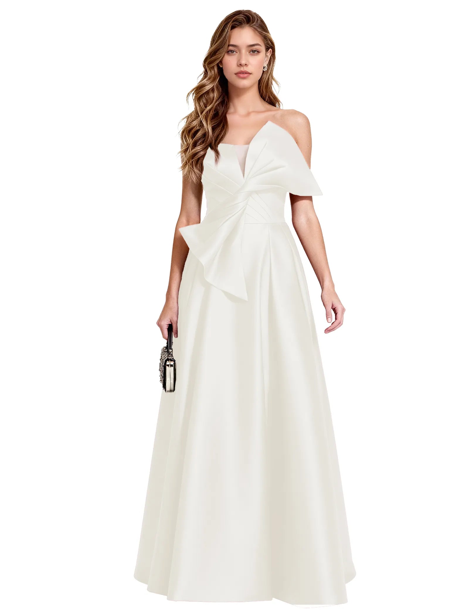 Elegant A Line Evening Gown with Corset Back