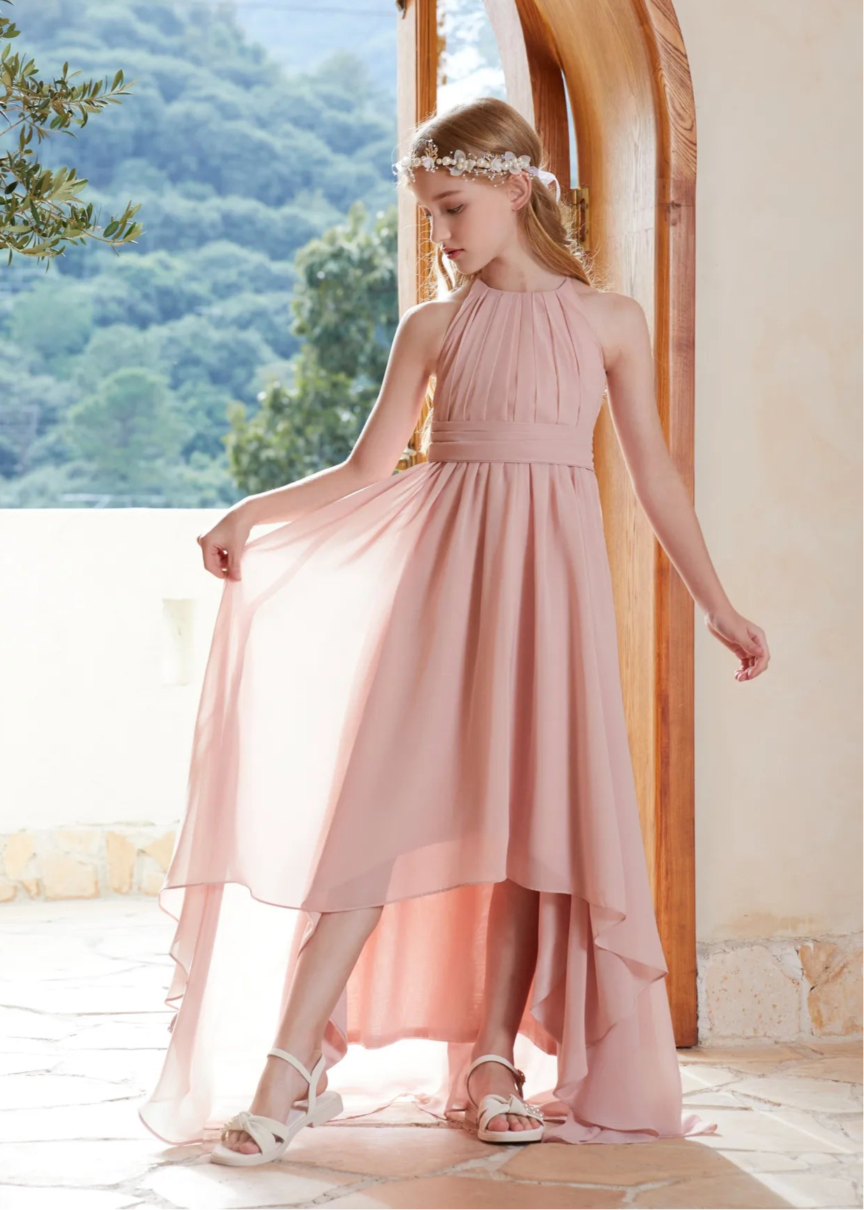 Boho High-Low Halter Dress