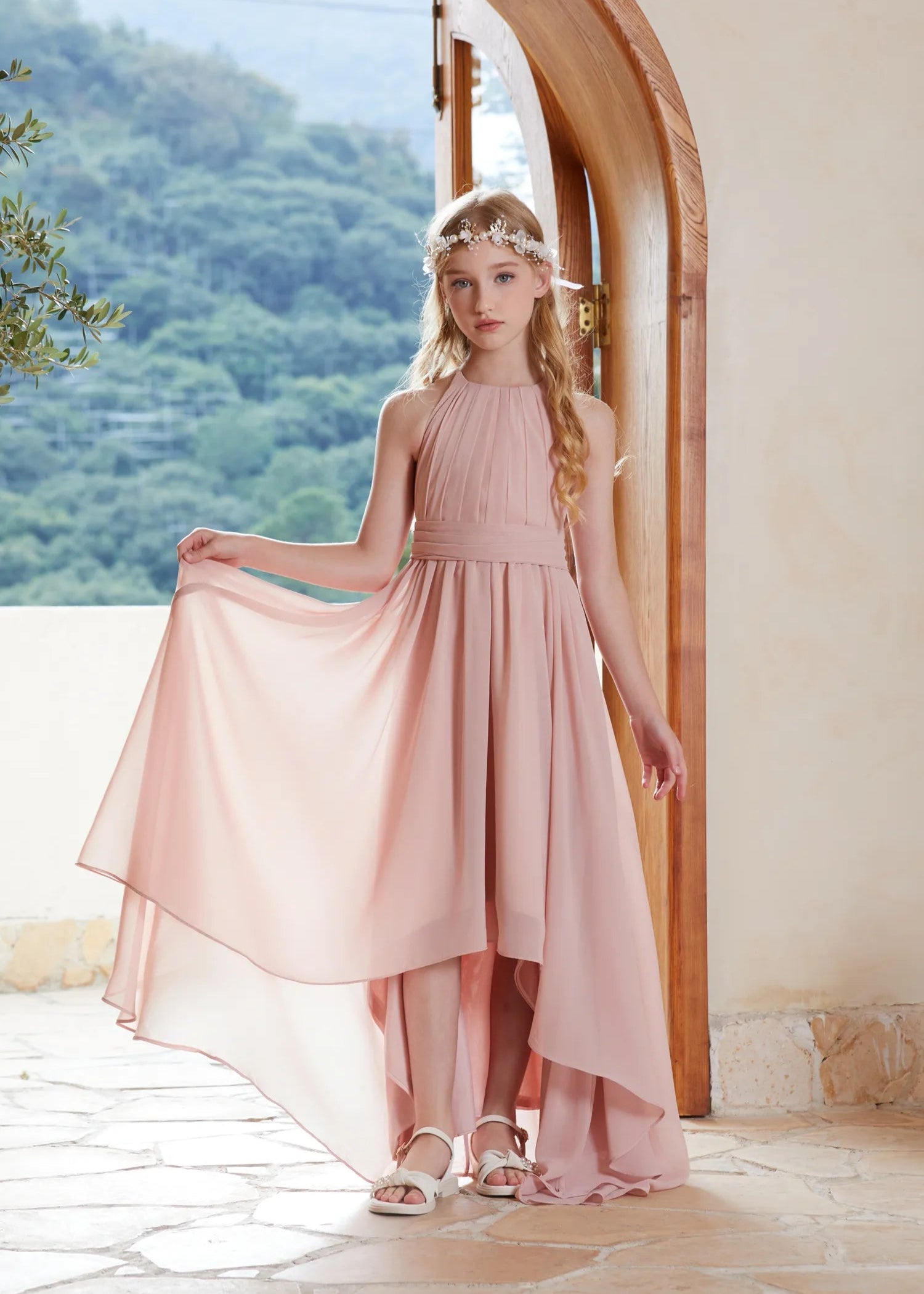 Boho High-Low Halter Dress