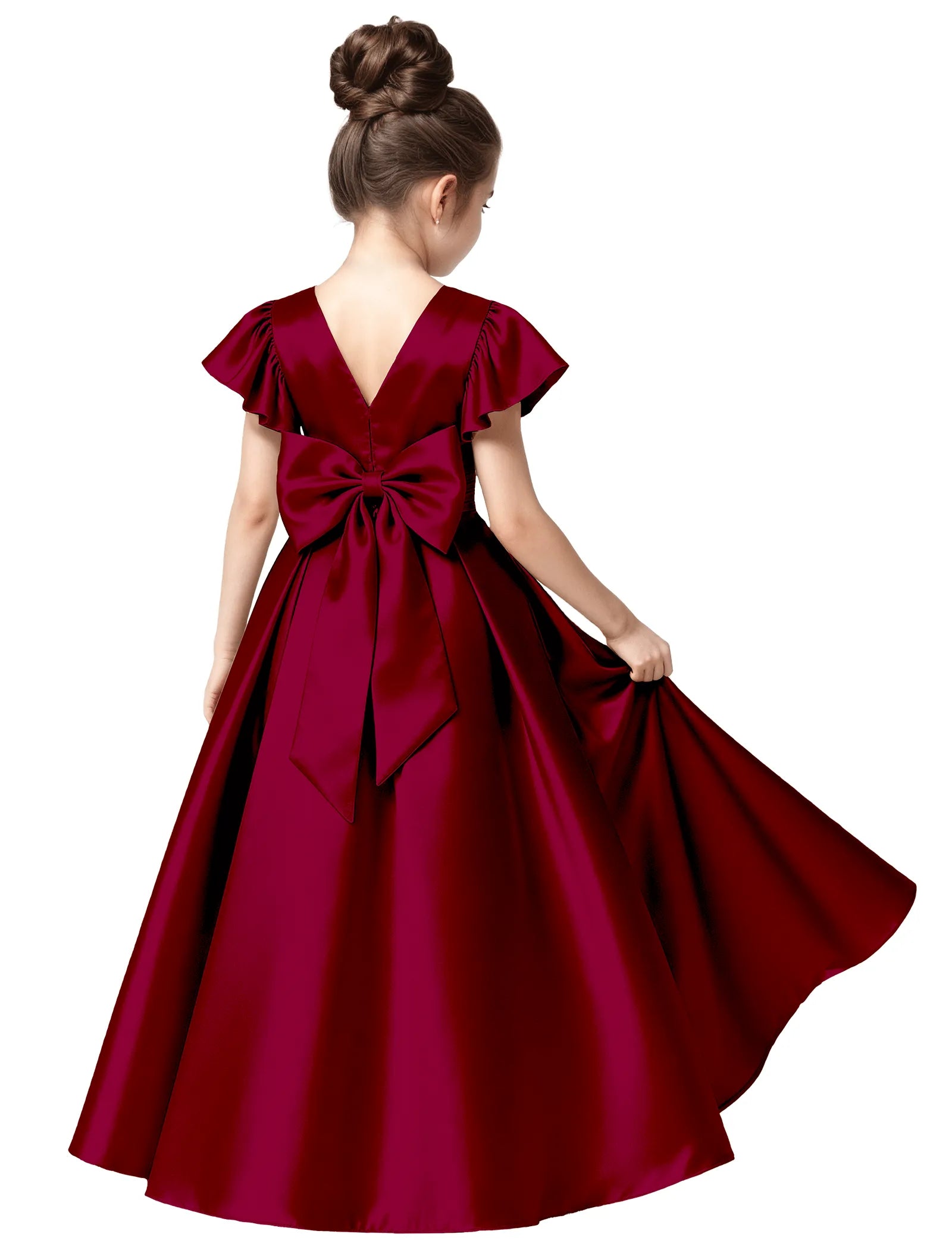 Vestido de princesa sin mangas de encaje