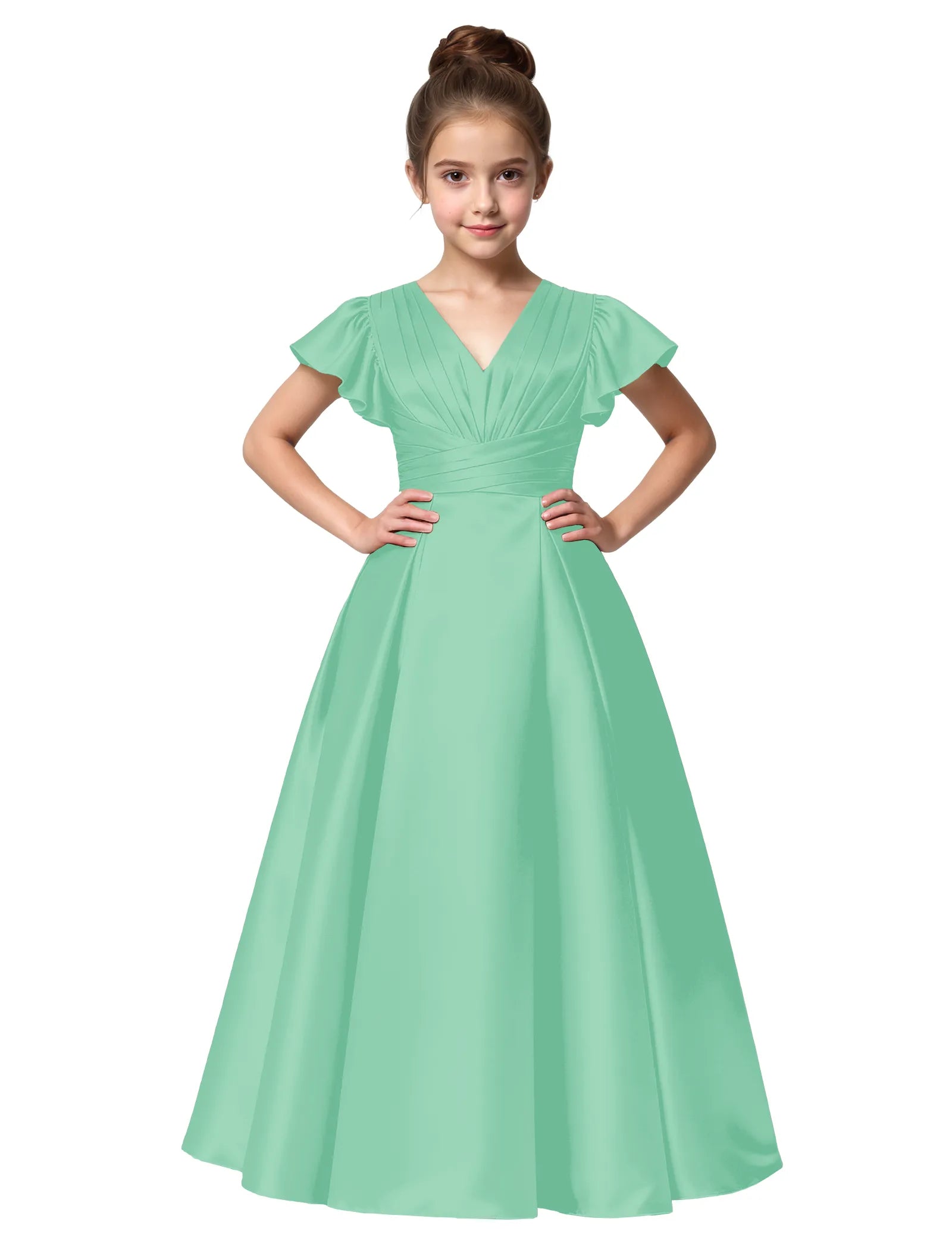 Vestido de princesa sin mangas de encaje