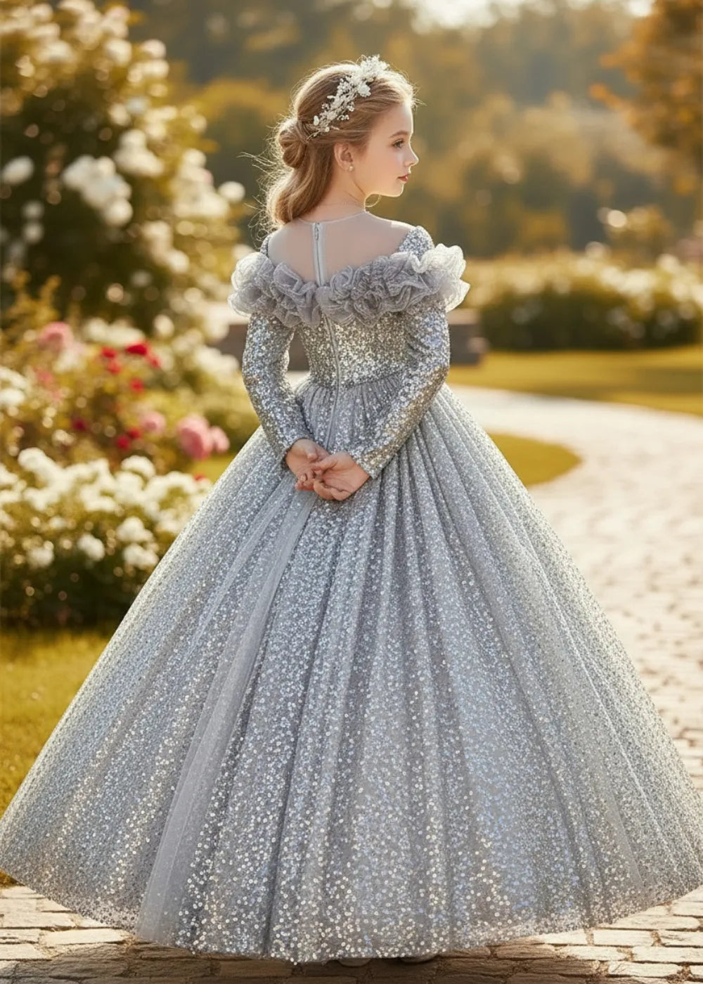 Spitzenkleid mit schulterfreiem Design