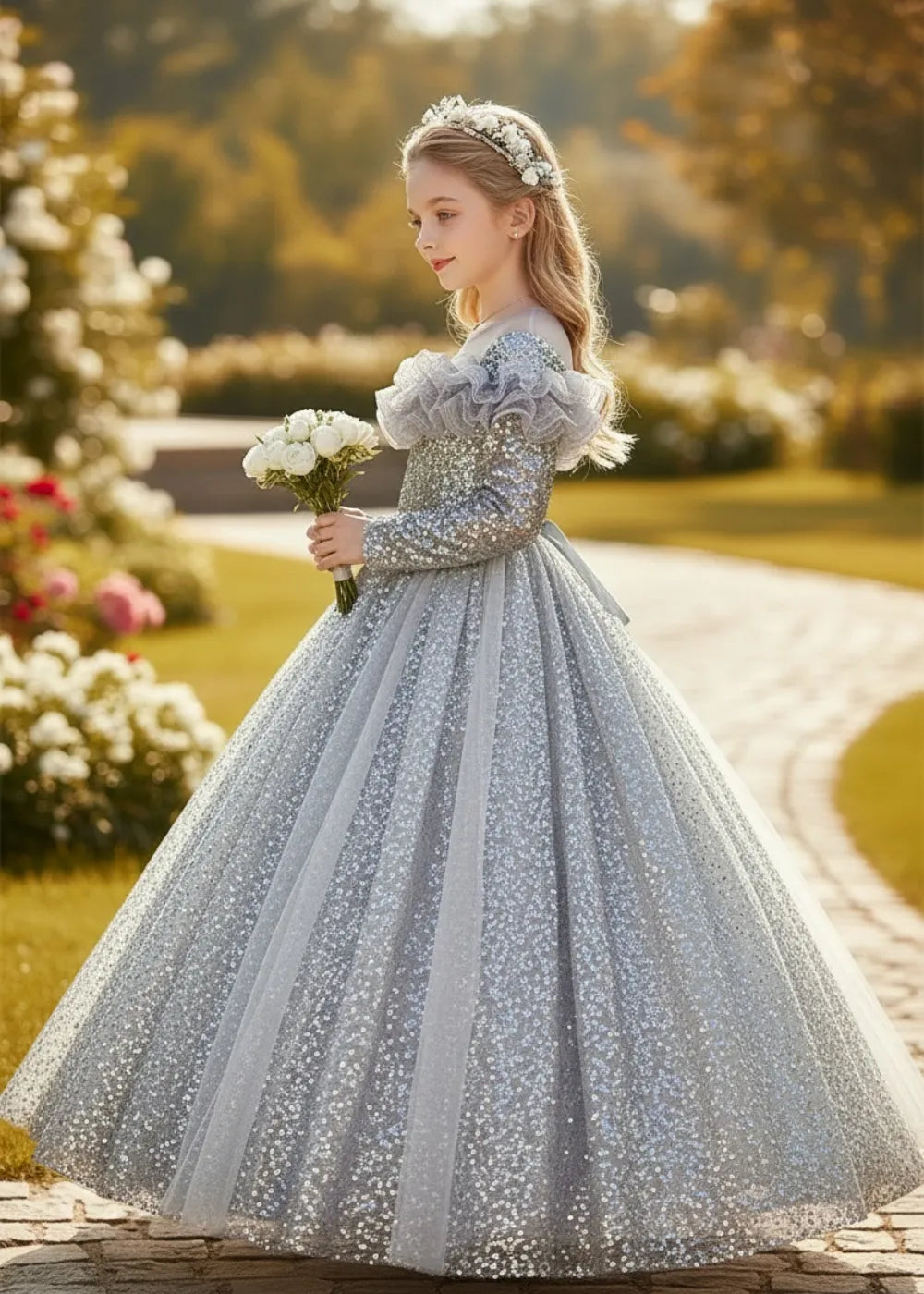 Little Luxe Sparkle Evening Gown