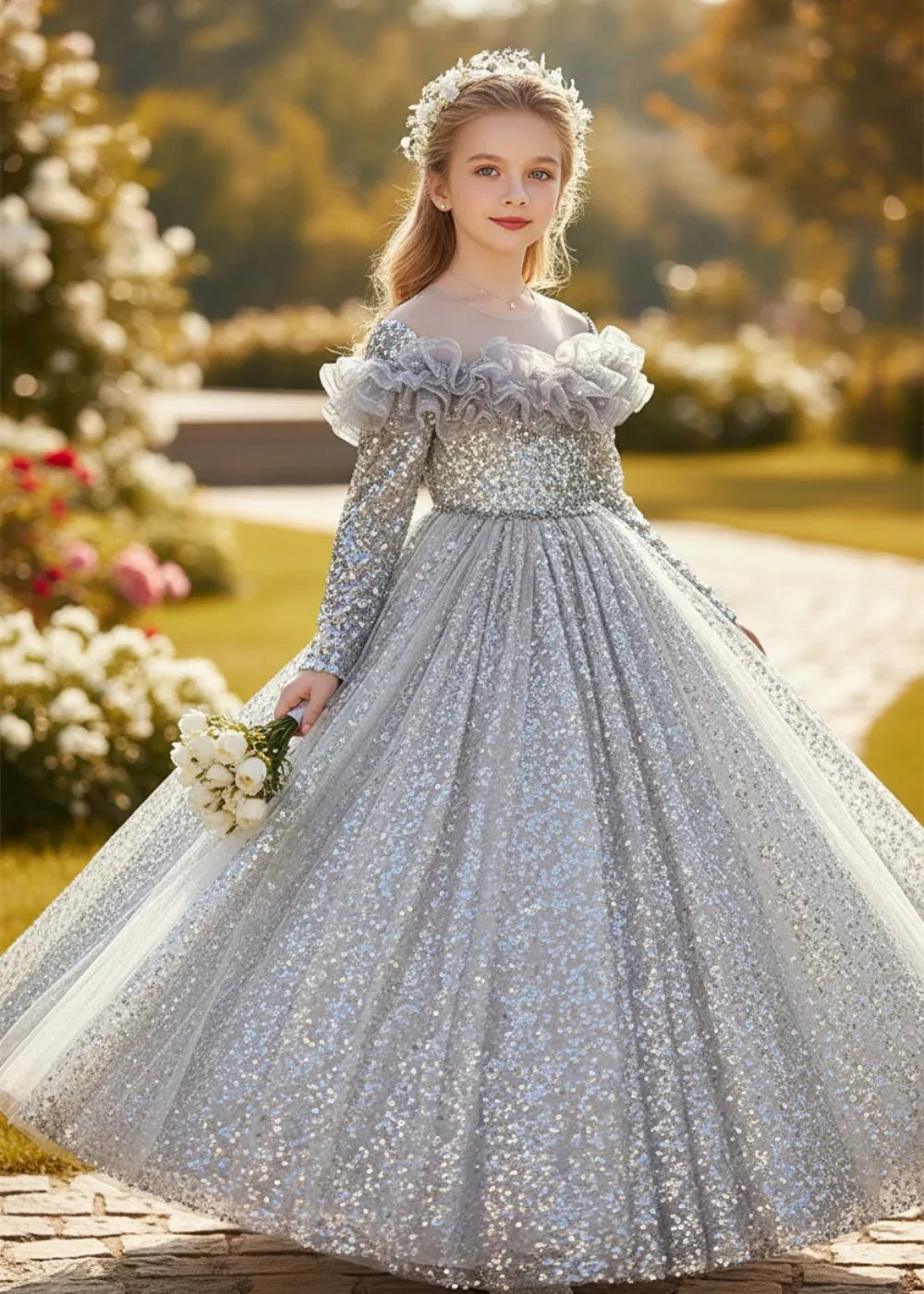 Little Luxe Sparkle Evening Gown