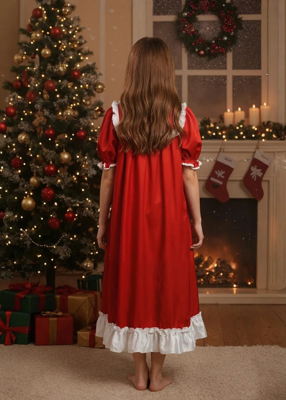 Cozy Red Holiday Gown