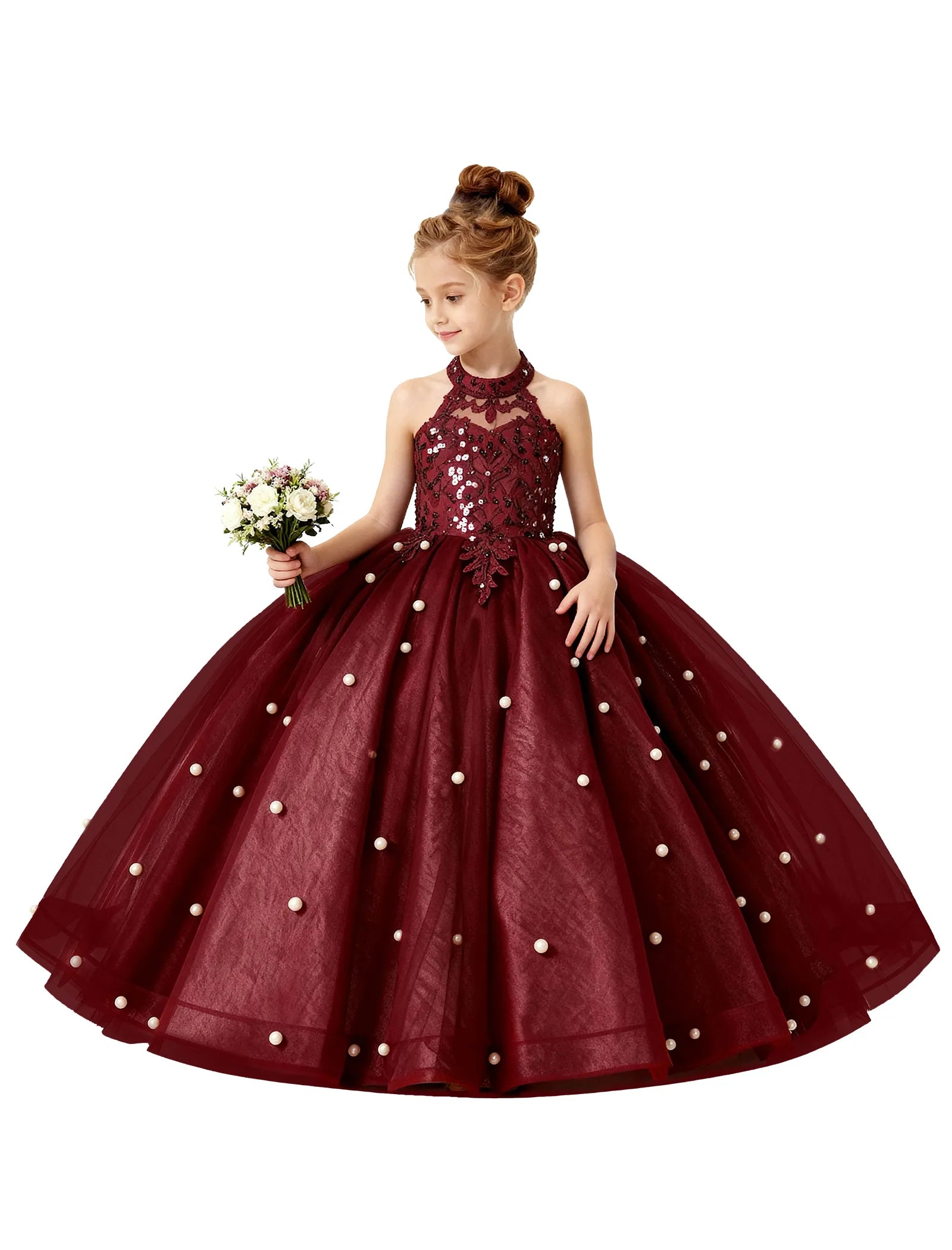 Koronkowa sukienka księżniczki z odkrytymi ramionami