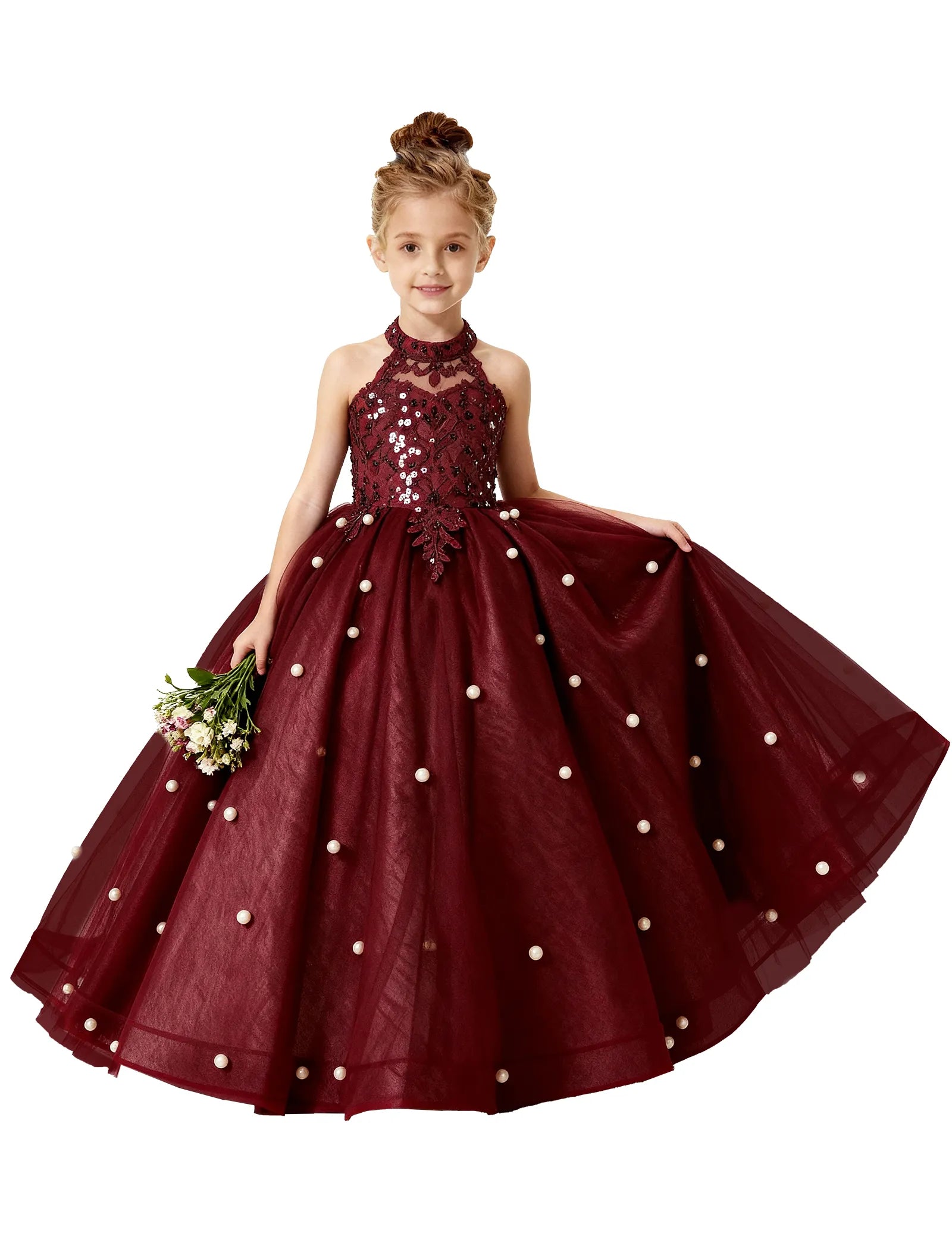 Koronkowa sukienka księżniczki z odkrytymi ramionami