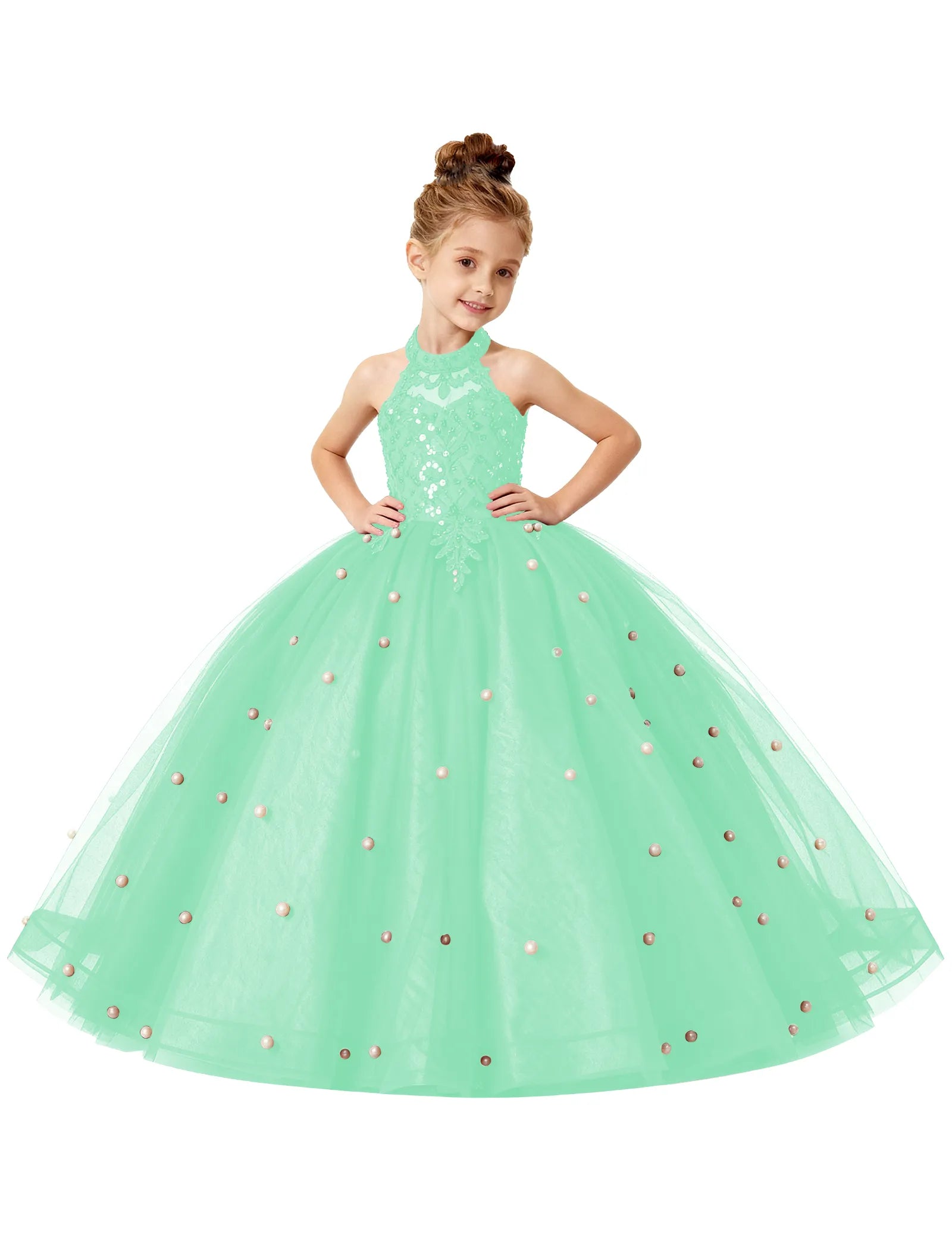 Koronkowa sukienka księżniczki z odkrytymi ramionami