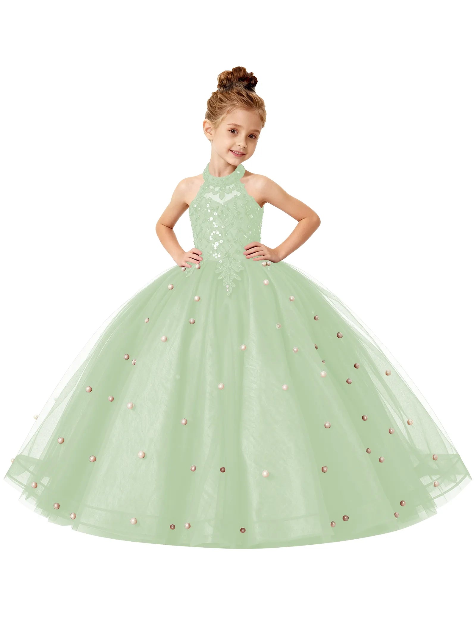 Koronkowa sukienka księżniczki z odkrytymi ramionami