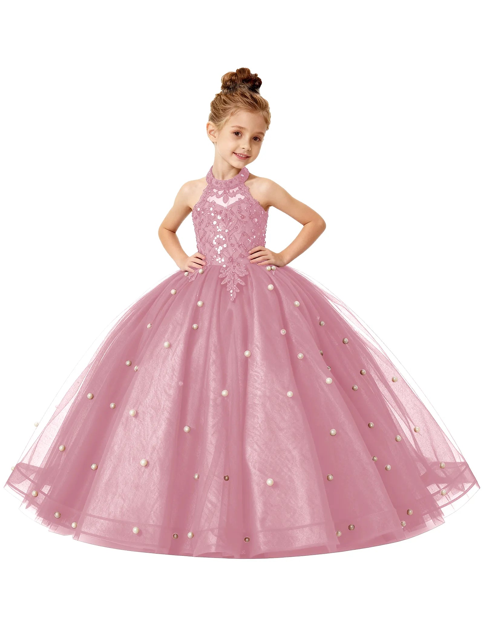 Koronkowa sukienka księżniczki z odkrytymi ramionami