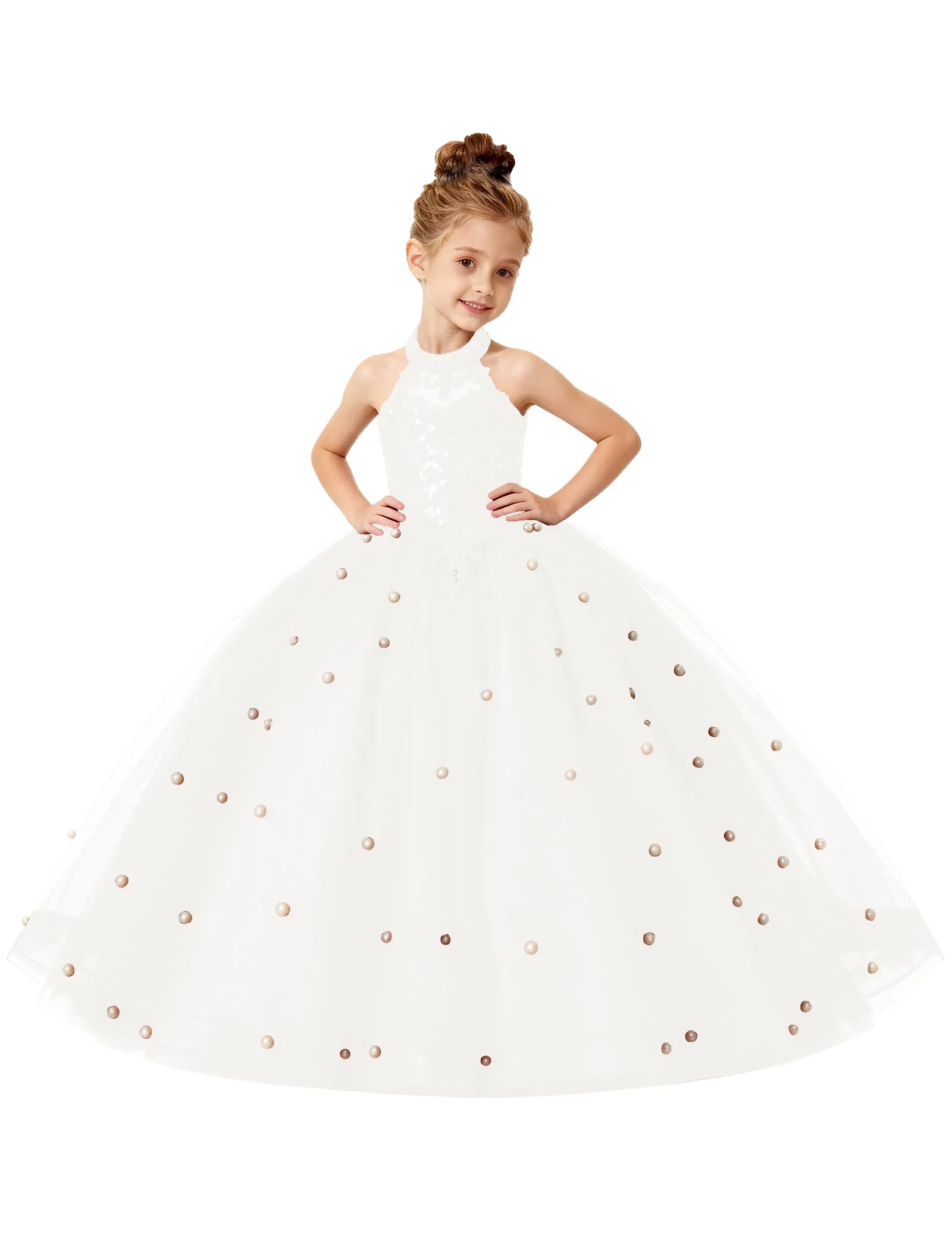 Koronkowa sukienka księżniczki z odkrytymi ramionami