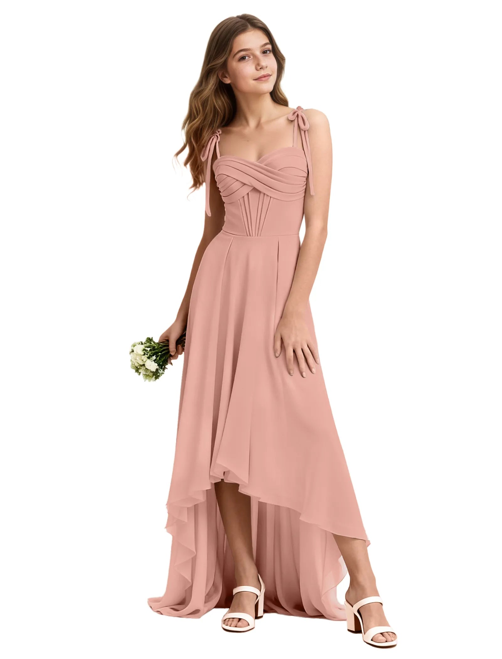 Vestido de princesa sin mangas de encaje